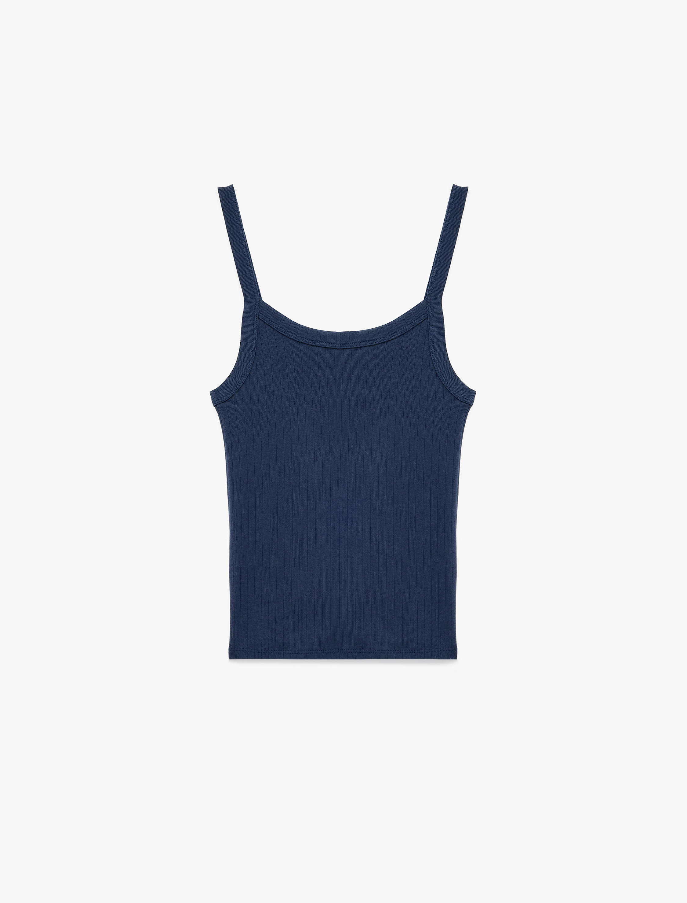   Pamuklu Kaşkorse U Yaka Askılı Pijama Üstü