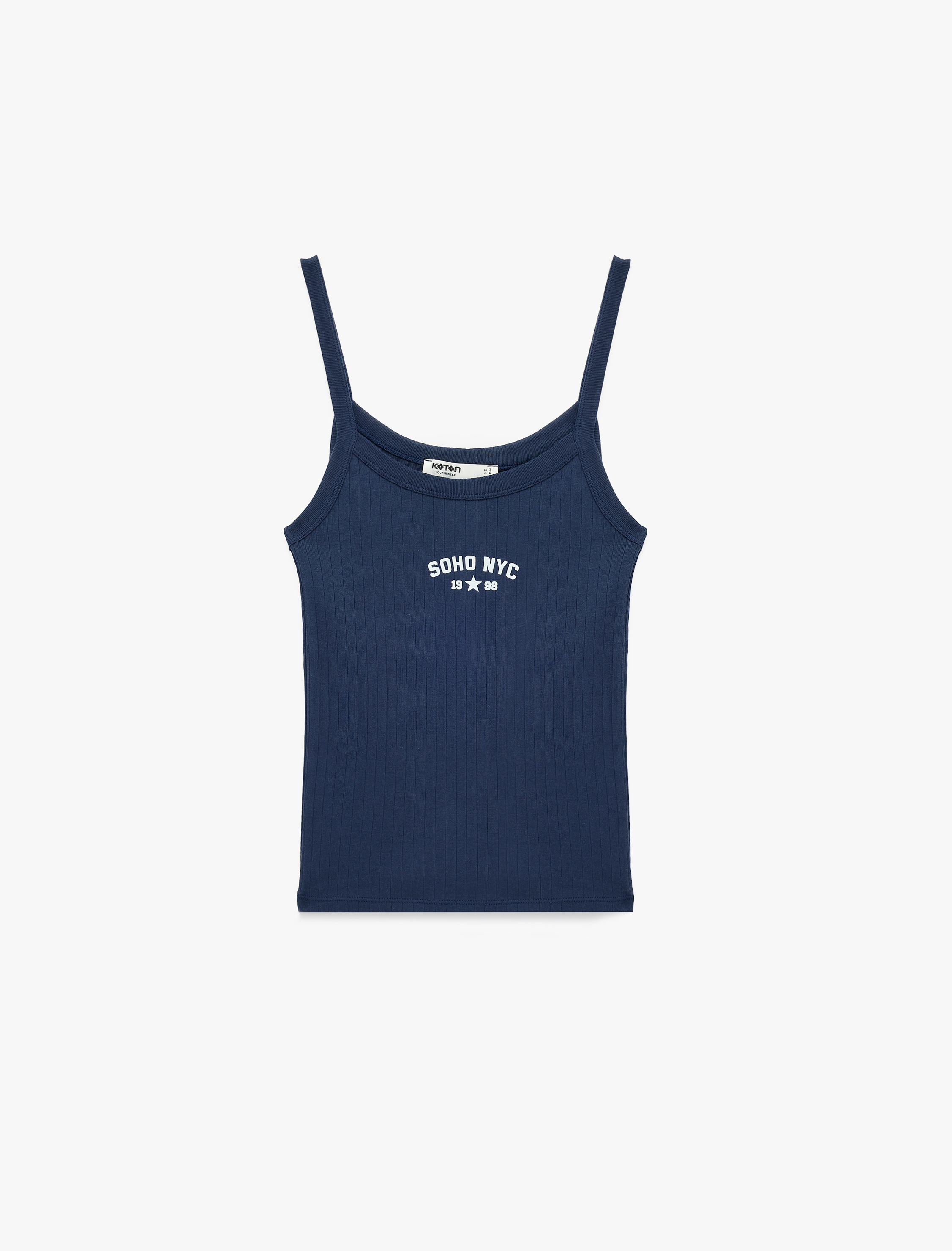   Pamuklu Kaşkorse U Yaka Askılı Pijama Üstü