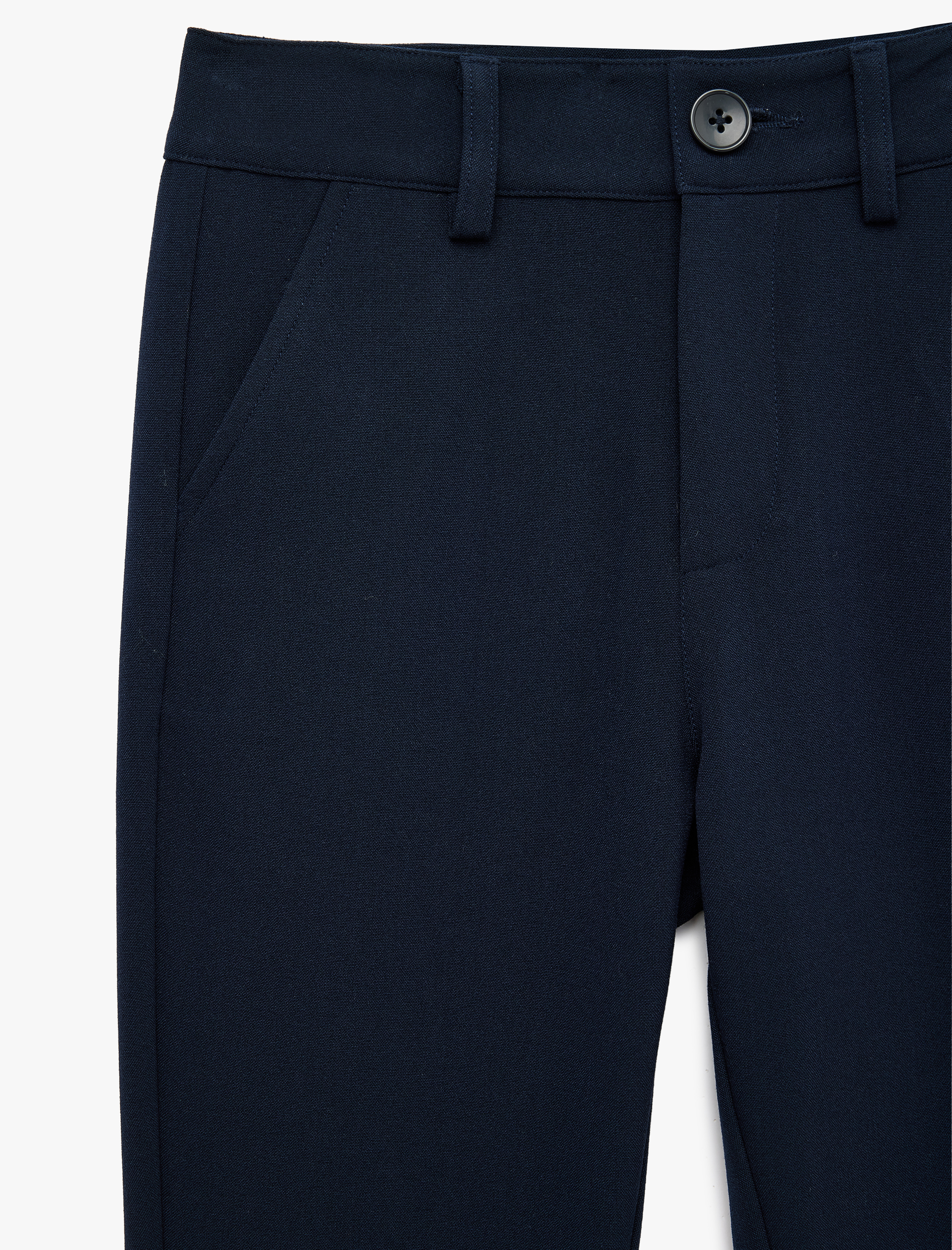  Erkek Çocuk Viskon Karışımlı Cep Detaylı Slim Fit Chino Pantolon
