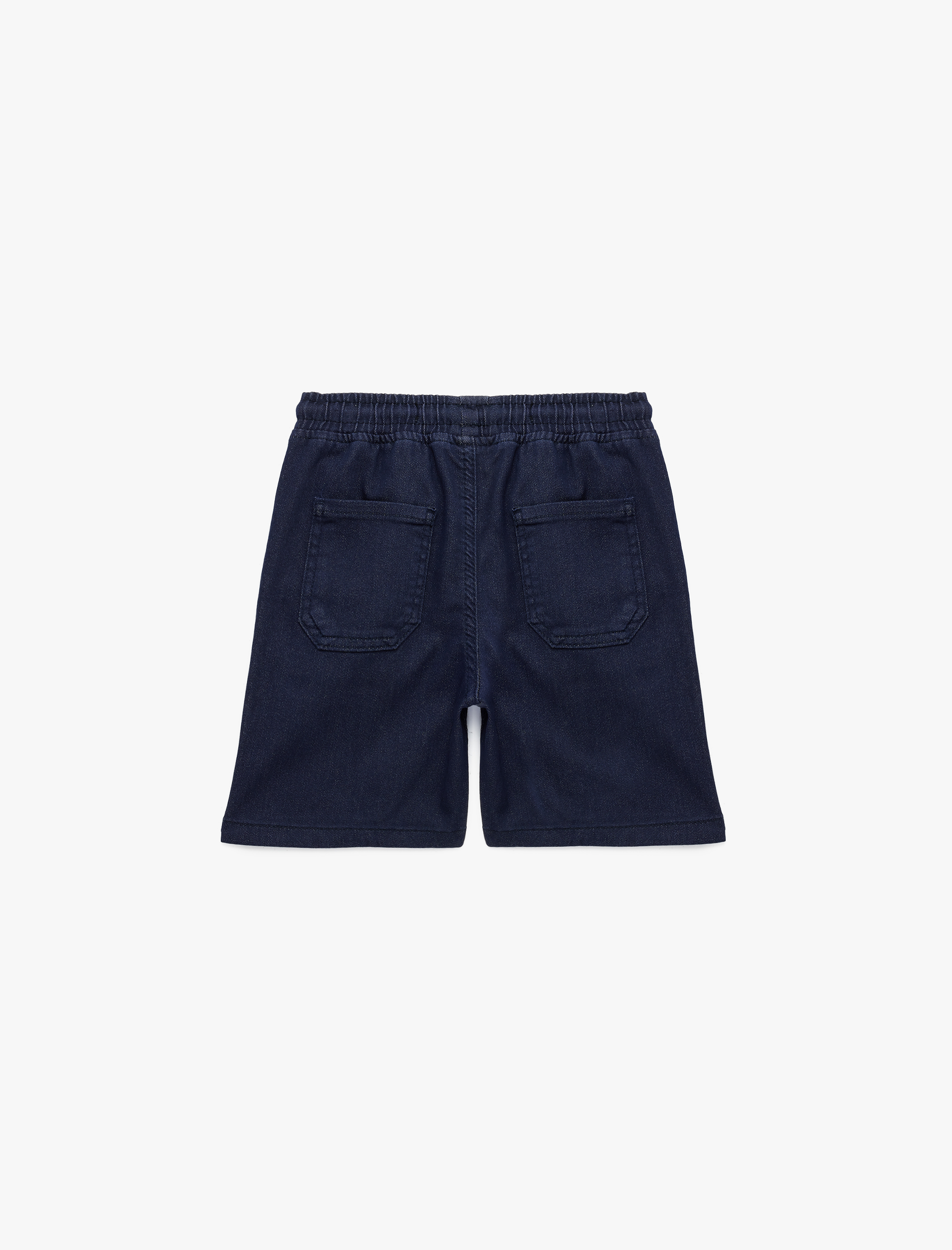  Erkek Çocuk Beli Bağcıklı Lastikli Slim Fit Denim Şort