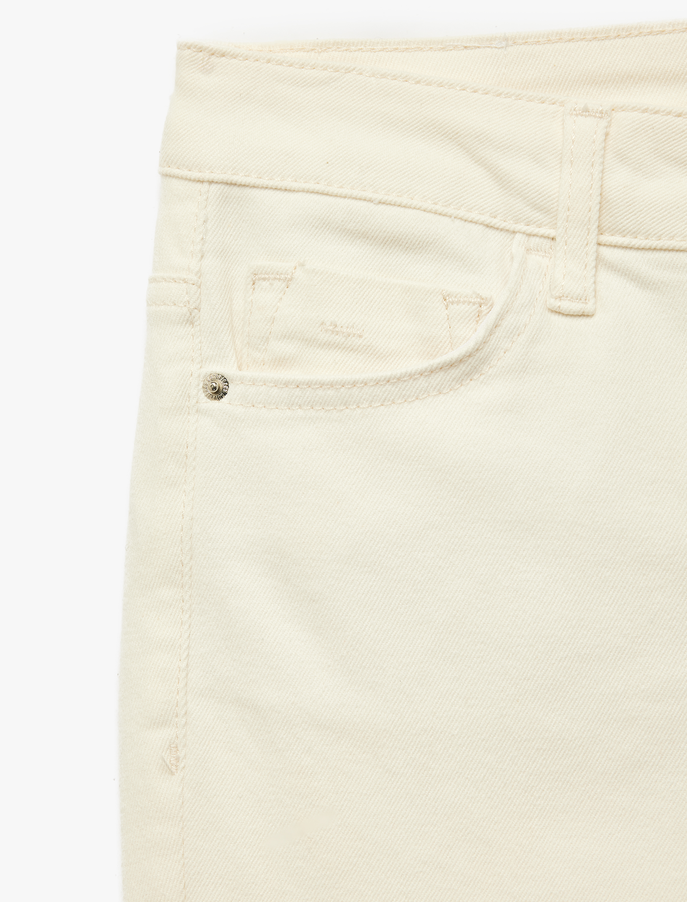   Koton X Sibil Çetinkaya - Pamuklu Düğmeli Cepli Slim Fit Kapri Pantolon