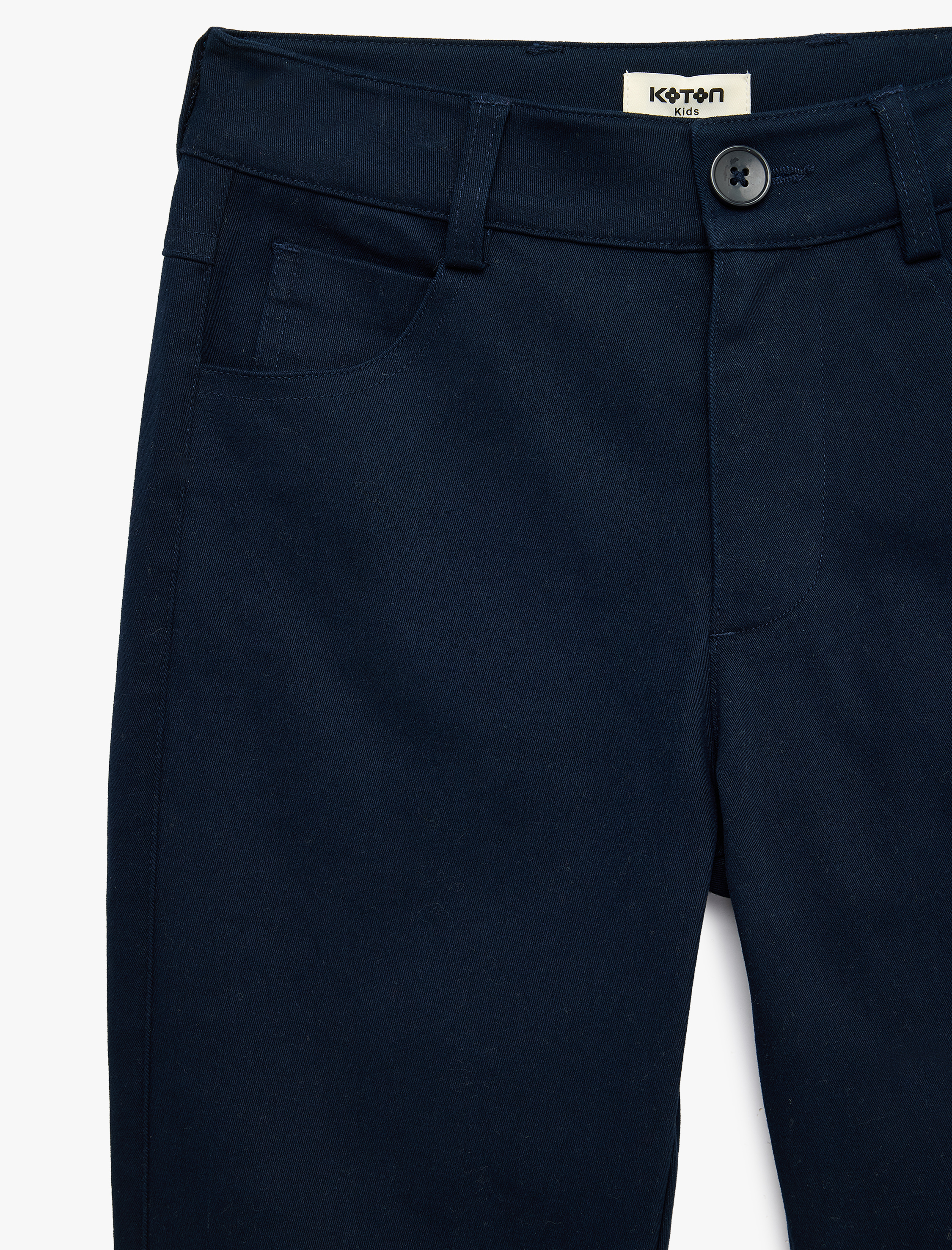  Erkek Çocuk Cep Detaylı Gabardin Pamuklu Chino Pantolon