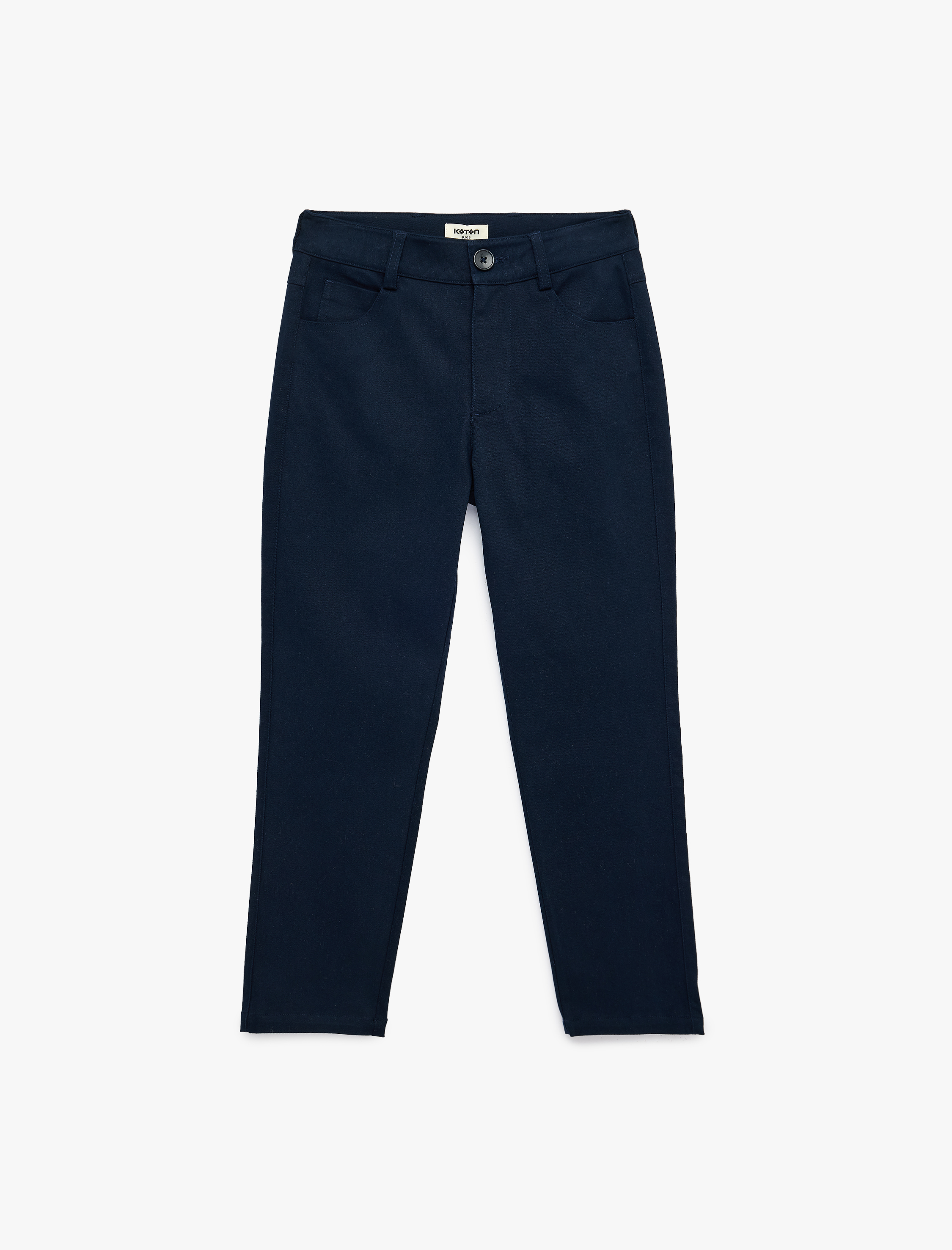  Erkek Çocuk Cep Detaylı Gabardin Pamuklu Chino Pantolon