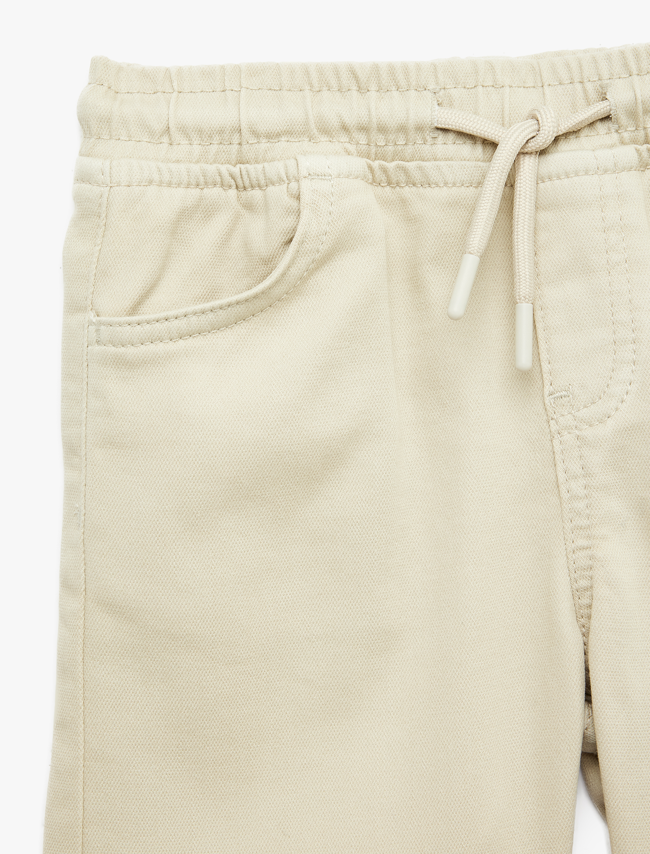  Erkek Çocuk Beli Bağcıklı Lastikli Slim Fit Denim Şort