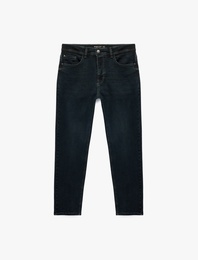 Pamuklu Cepli Normal Paça Tapered Jean Pantolon - Joe Jean