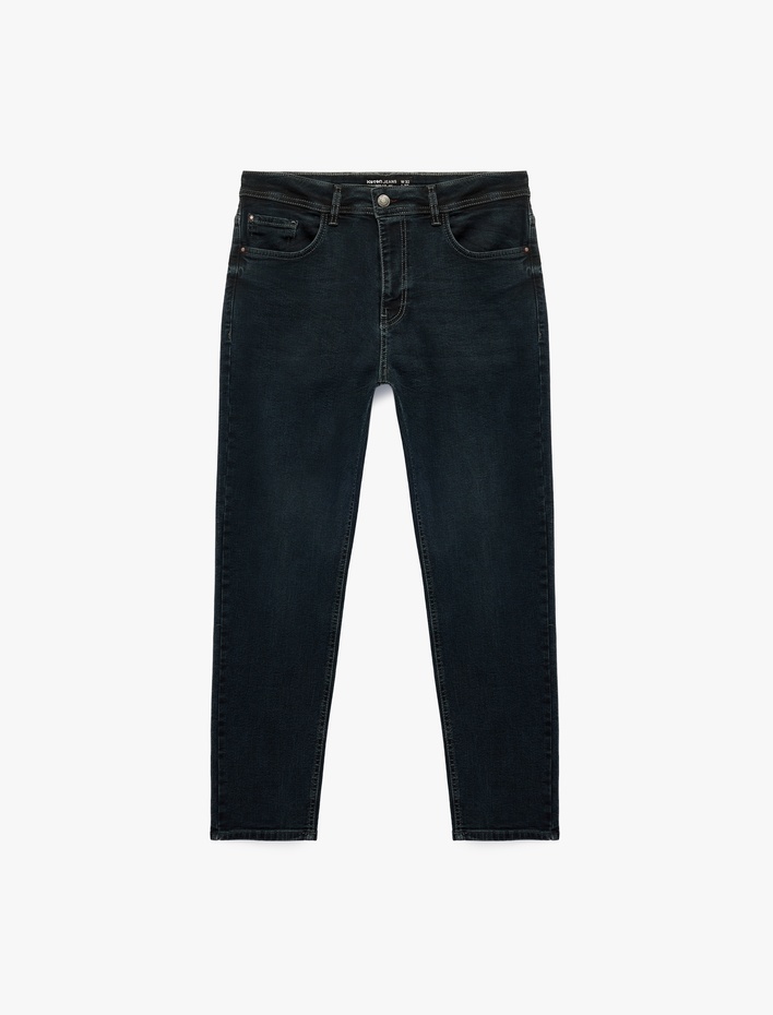 Pamuklu Cepli Normal Paça Tapered Jean Pantolon - Joe Jean