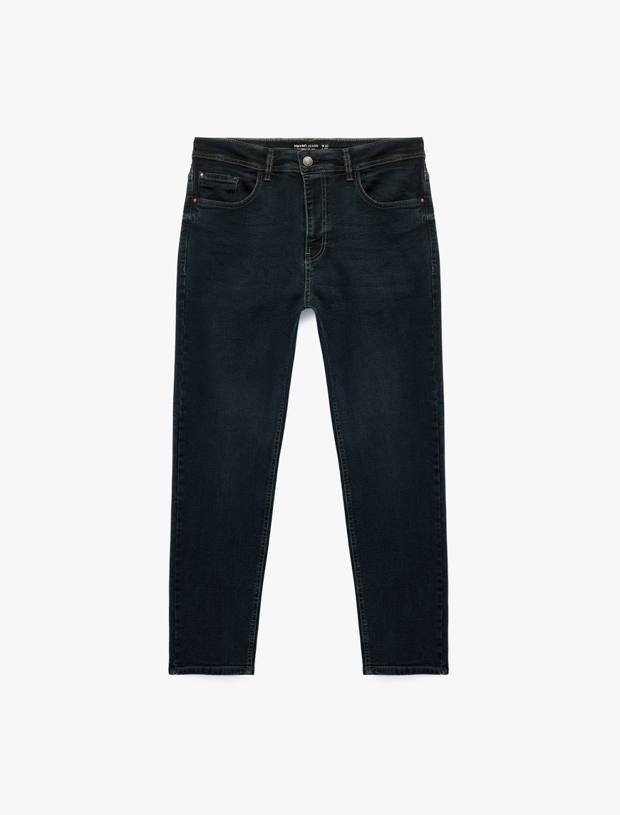 Koton Erkek Pamuklu Cepli Normal Paça Tapered Jean Pantolon - Joe Jean