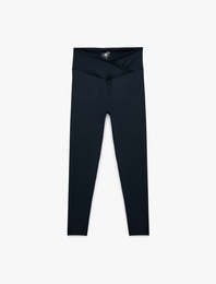 Yüksek Bel İnterlok Slim Fit Spor Tayt