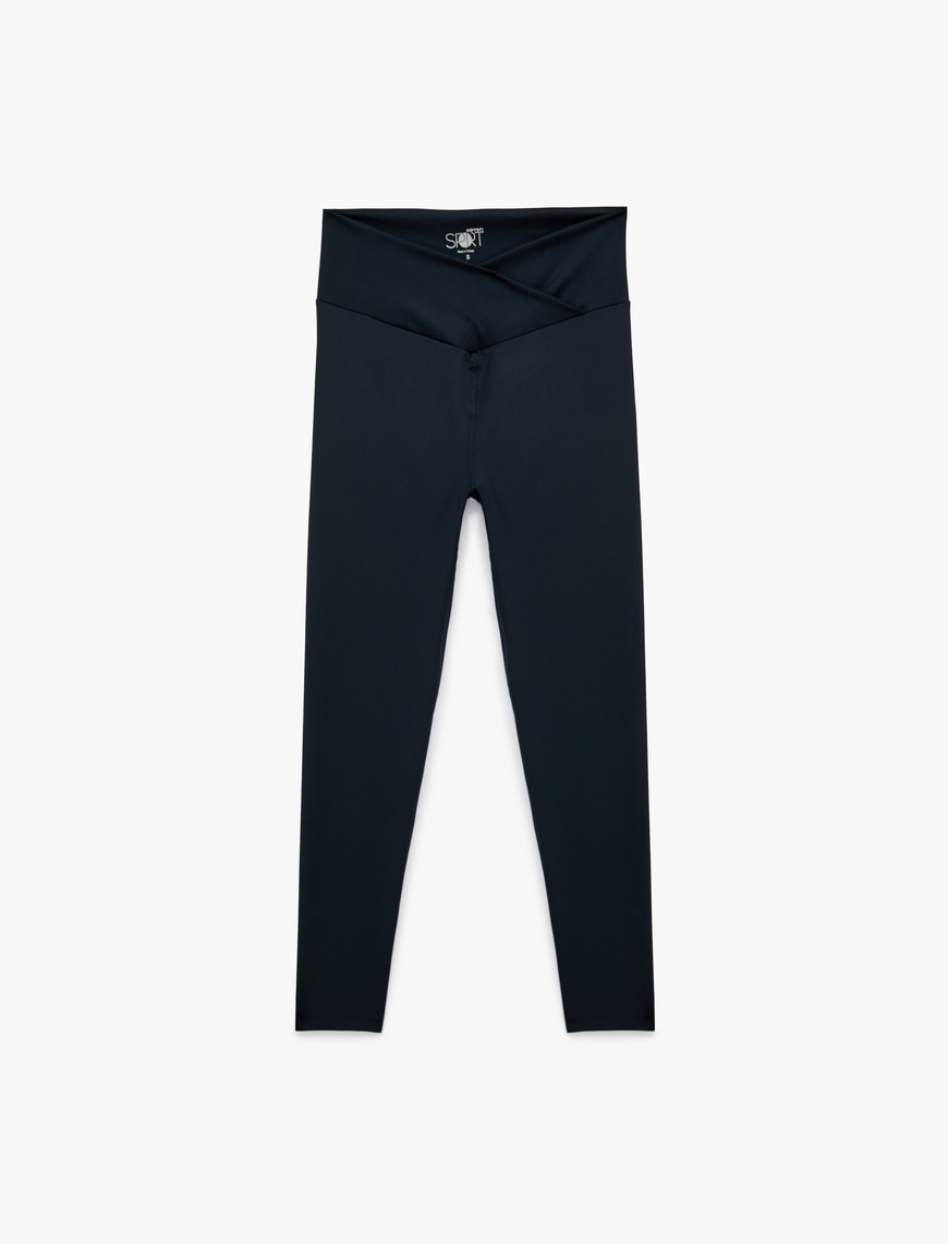 Koton Kadın Yüksek Bel İnterlok Slim Fit Spor Tayt