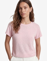 Koton X Sibil Çetinkaya - Yarı Transparan Slim Fit Kısa Kollu Bisiklet Yaka Tişört