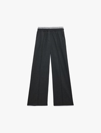 Beli Lastikli Cepli Geniş Paça Pantolon