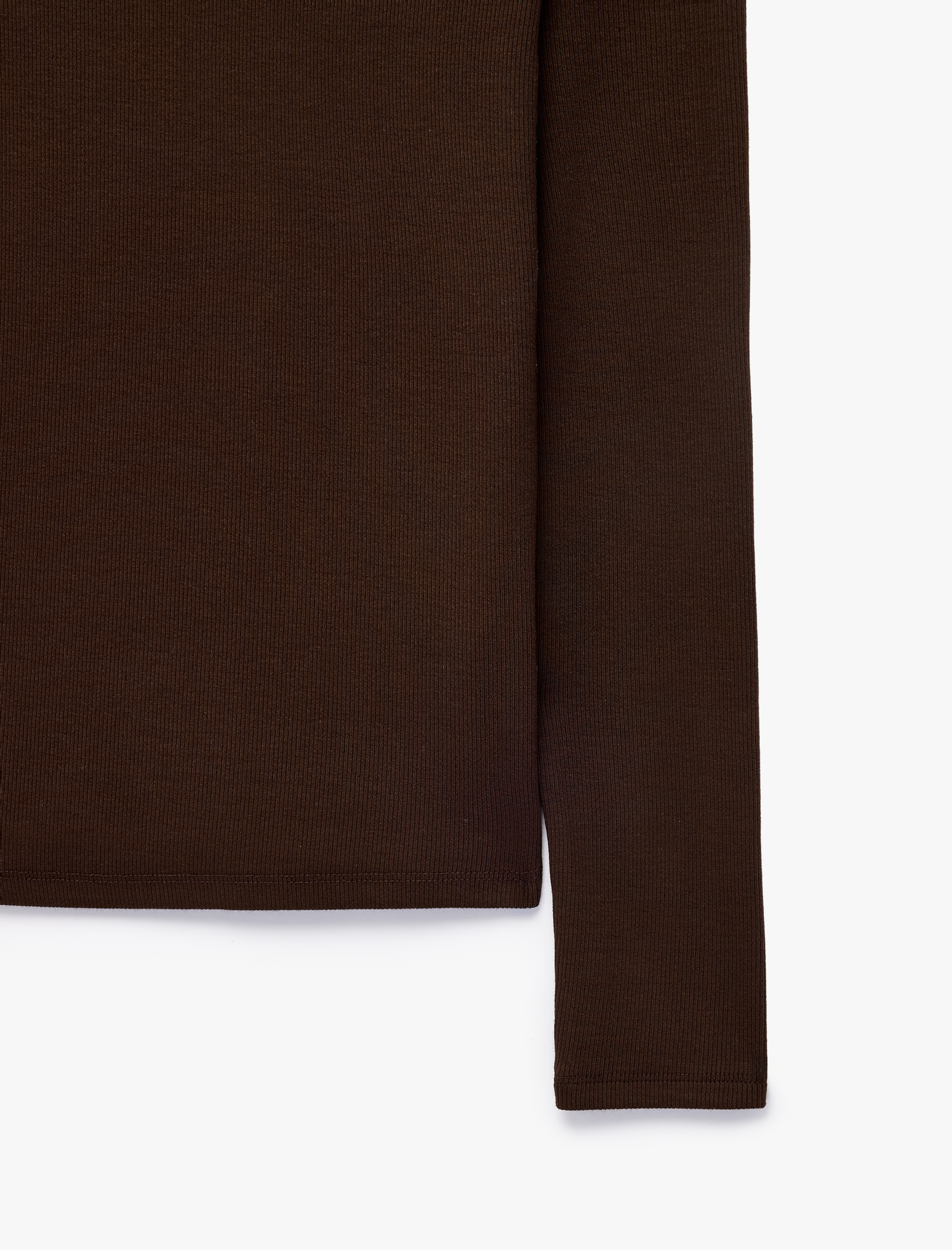   Modal Kumaş Slim Fit Bisiklet Yaka Uzun Kollu Tişört