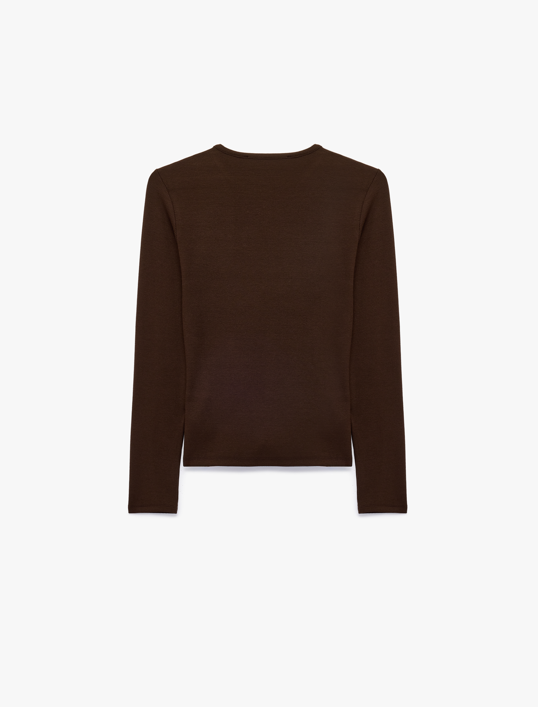   Modal Kumaş Slim Fit Bisiklet Yaka Uzun Kollu Tişört