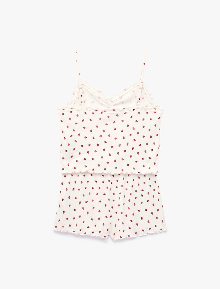  Desenli Rahat Kesim Şortlu Pijama Takımı