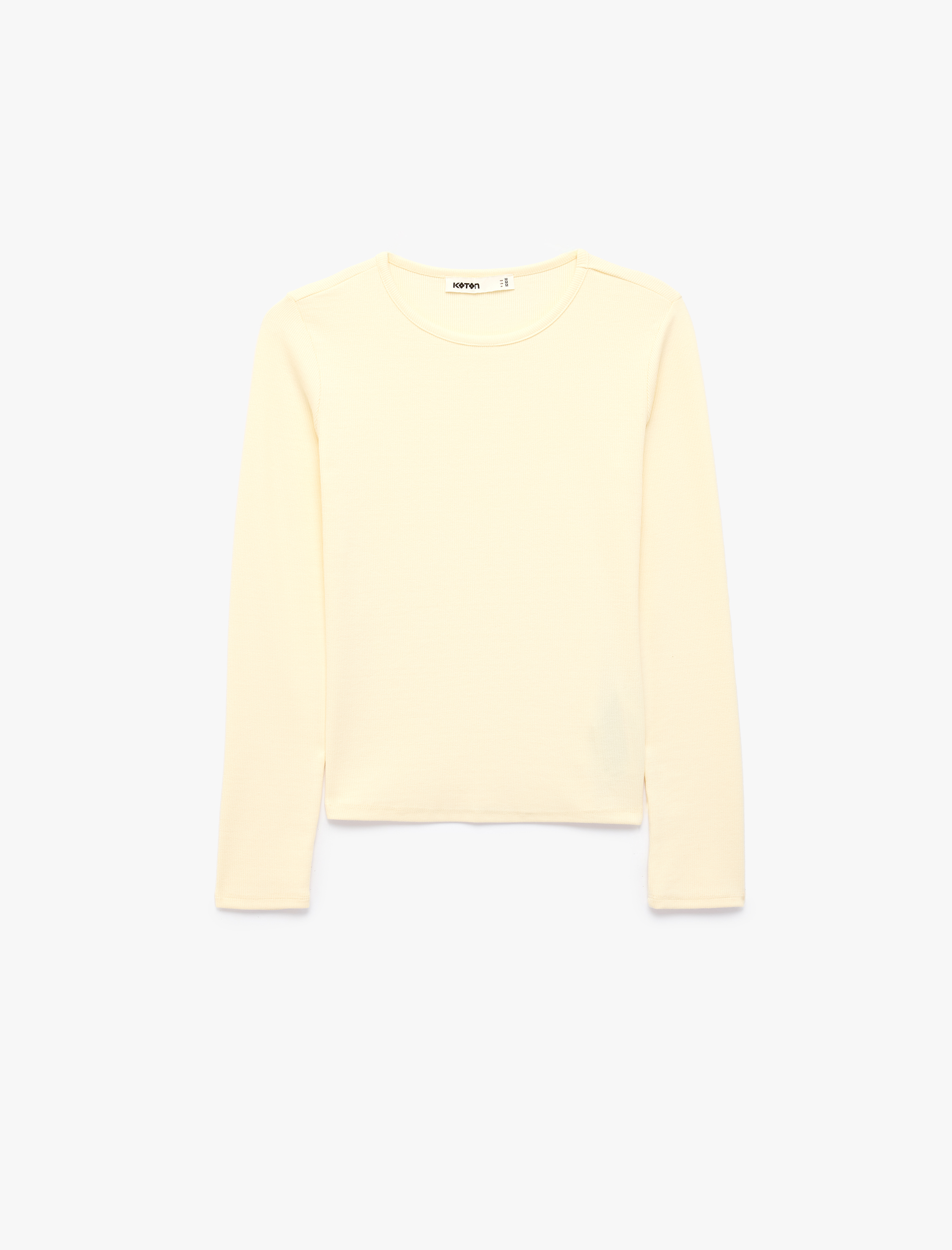   Modal Kumaş Slim Fit Bisiklet Yaka Uzun Kollu Tişört