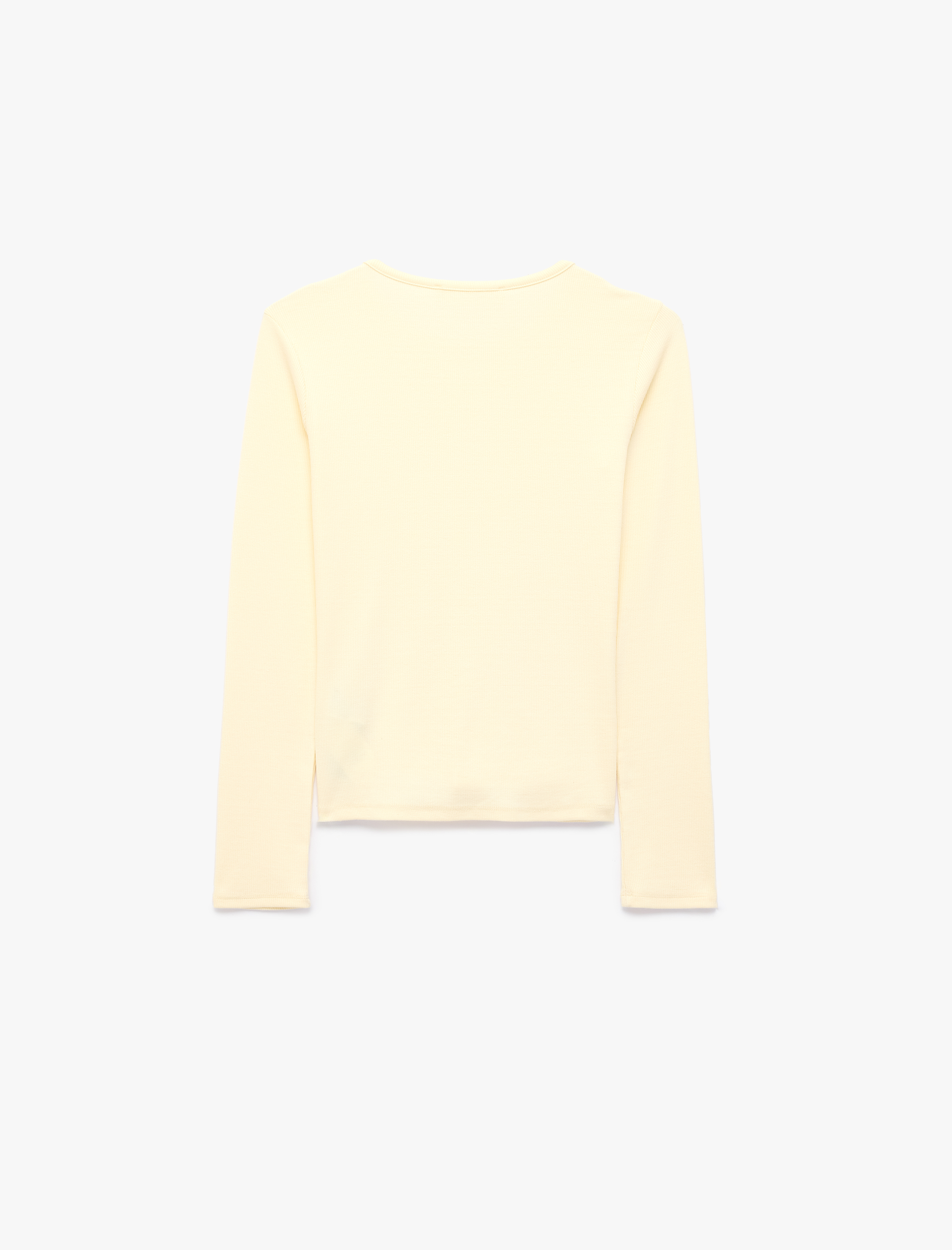   Modal Kumaş Slim Fit Bisiklet Yaka Uzun Kollu Tişört