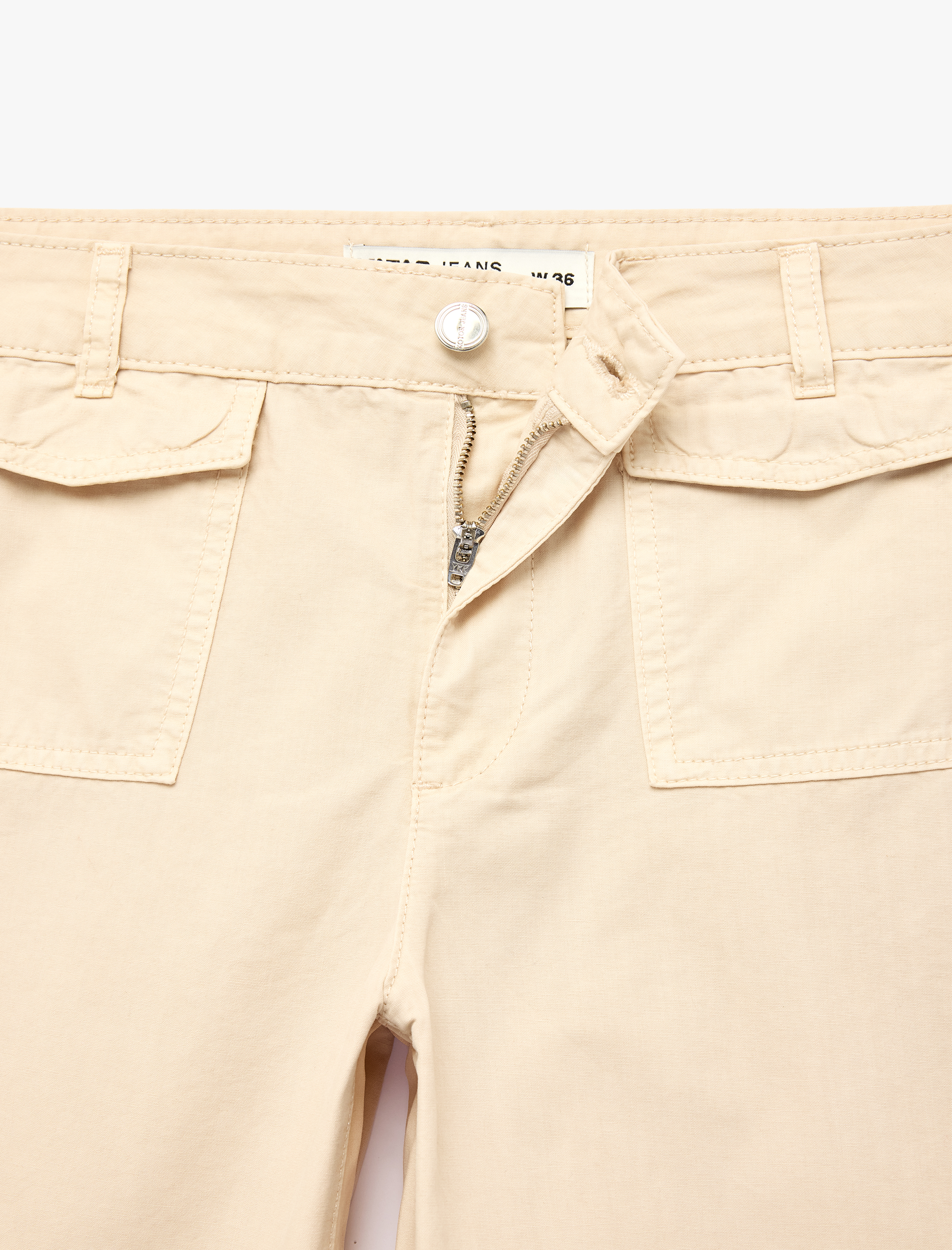   Pamuklu Düğmeli Normal Bel Cep Detaylı Bol Paça Pantolon - Culotte Jeans