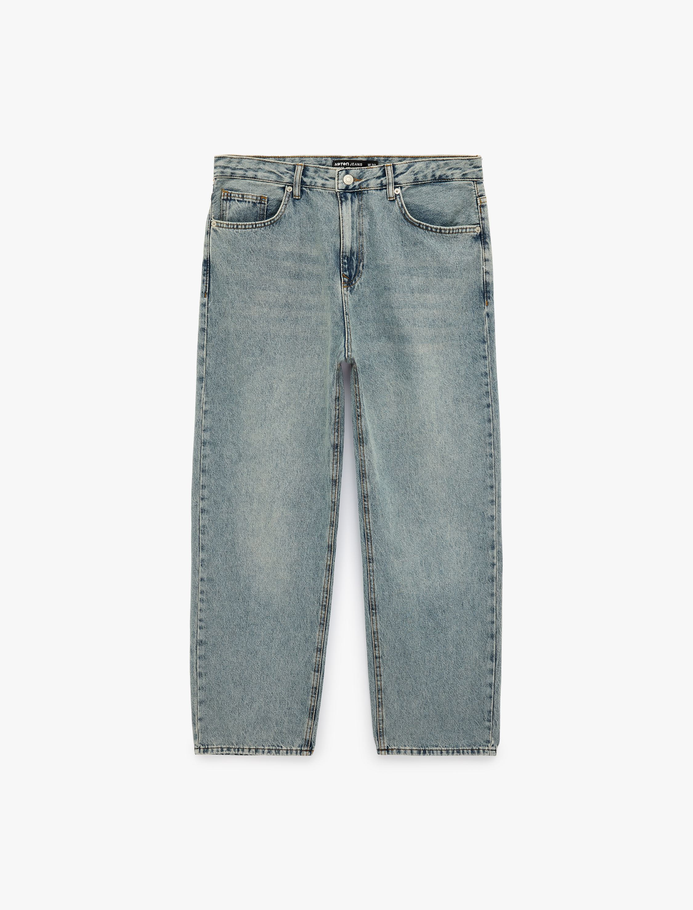   Normal Bel Pamuklu Bol Kalıp Baggy Jean Pantolon