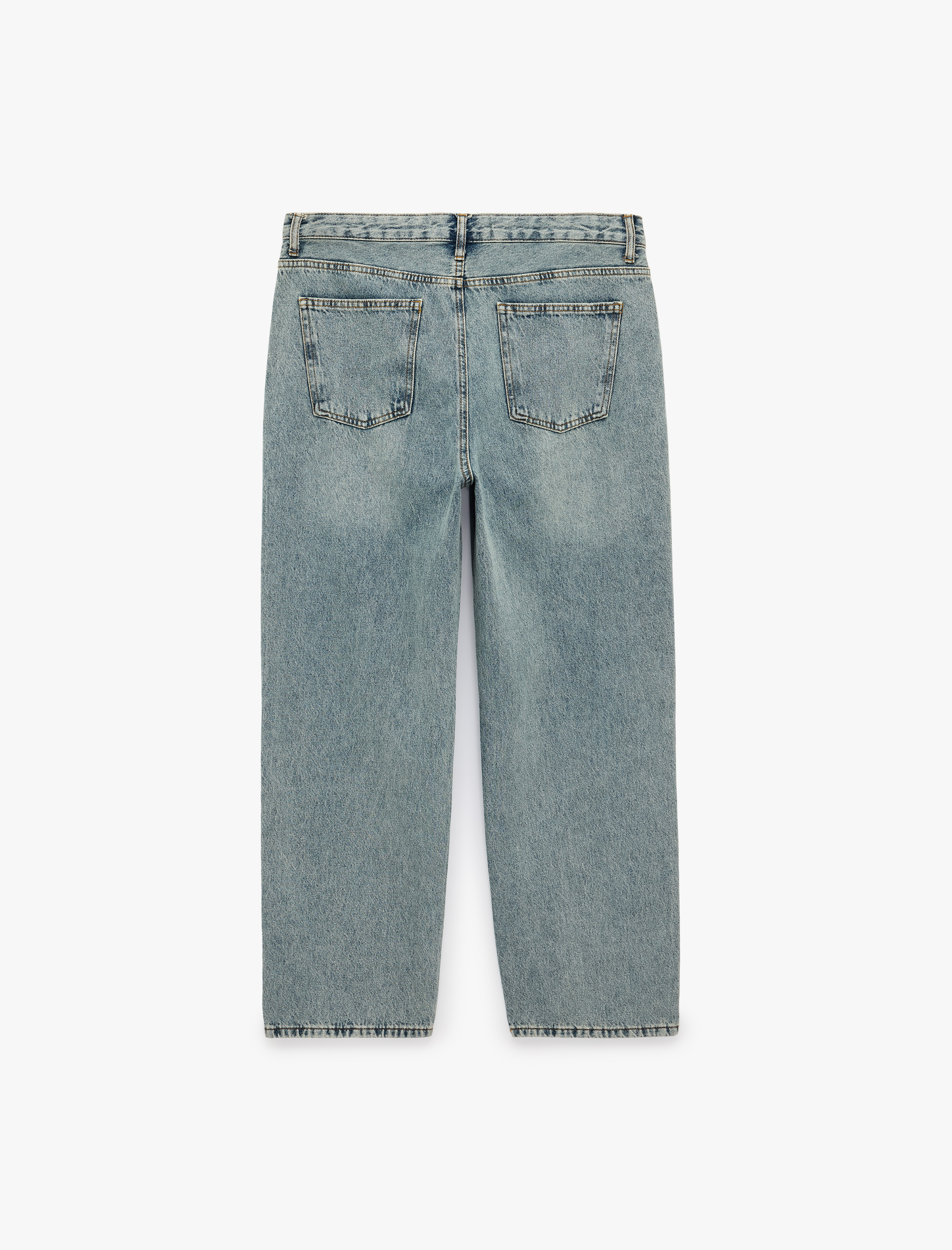   Normal Bel Pamuklu Bol Kalıp Baggy Jean Pantolon
