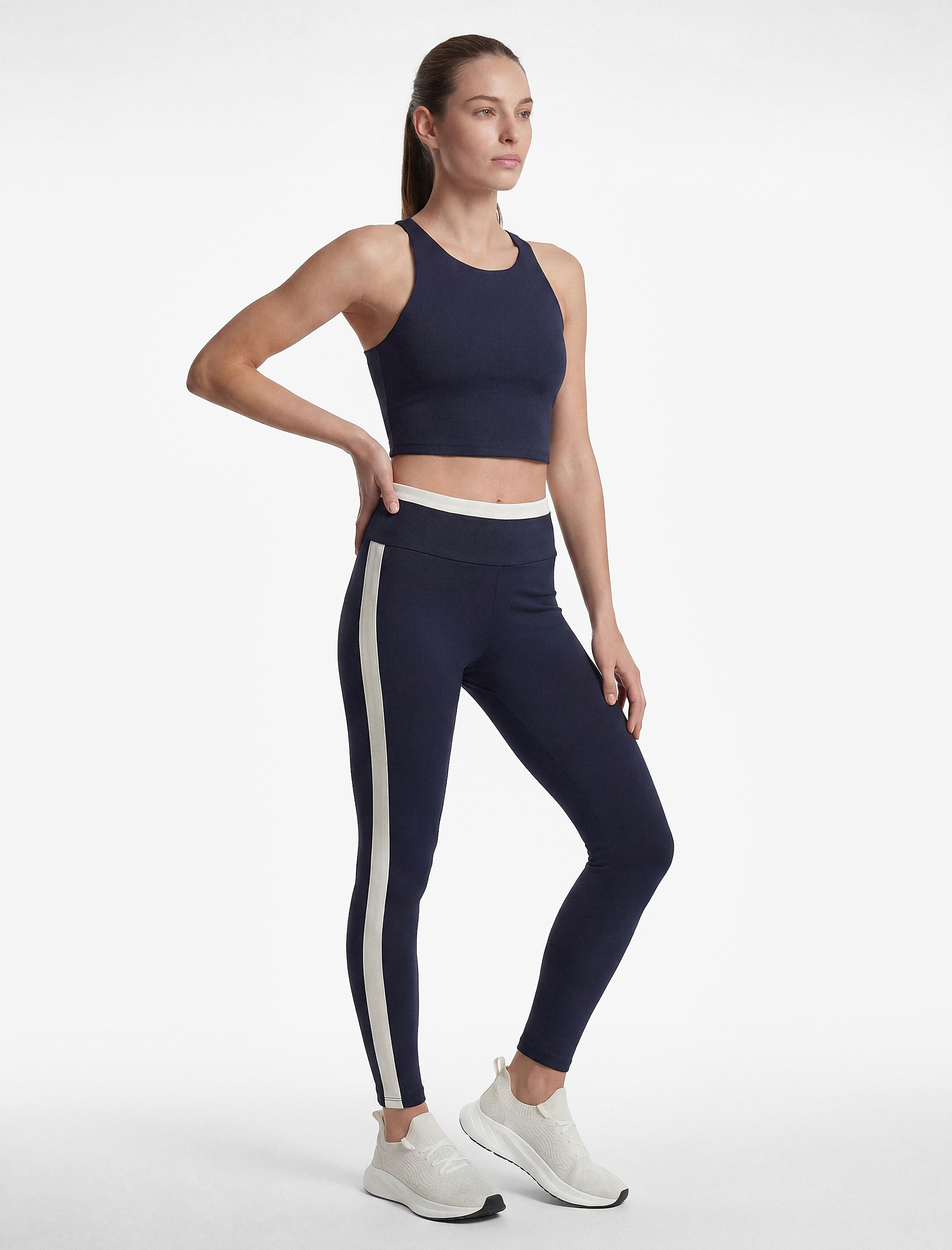   Biyeli Yüksek Bel Slim Fit Spor Tayt