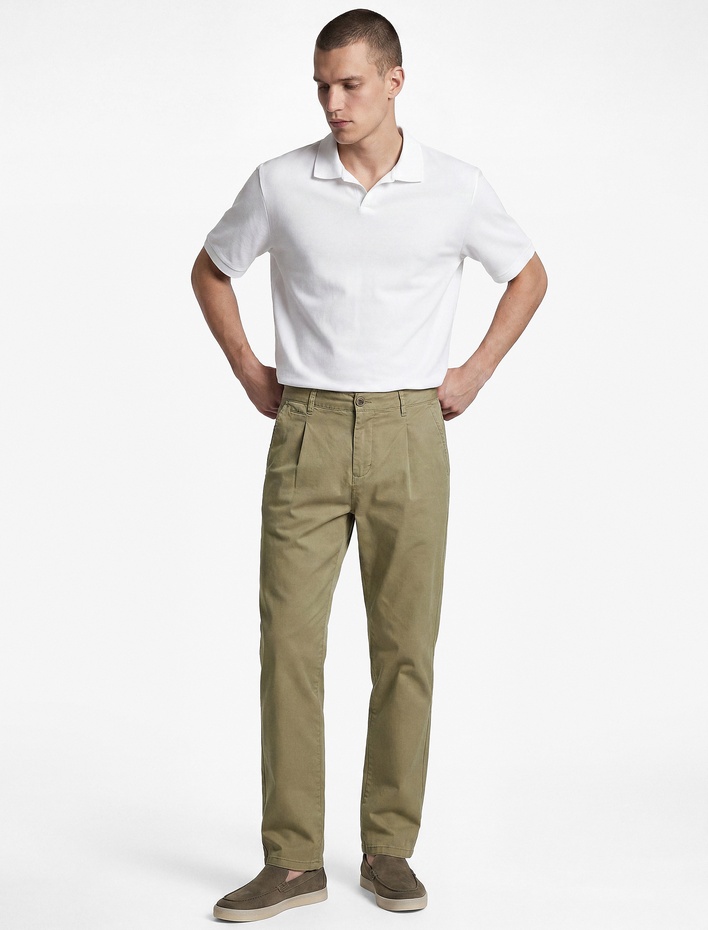  Pamuklu Kısa Kollu Regular Fit Pike Kumaş Polo Yaka Tişört