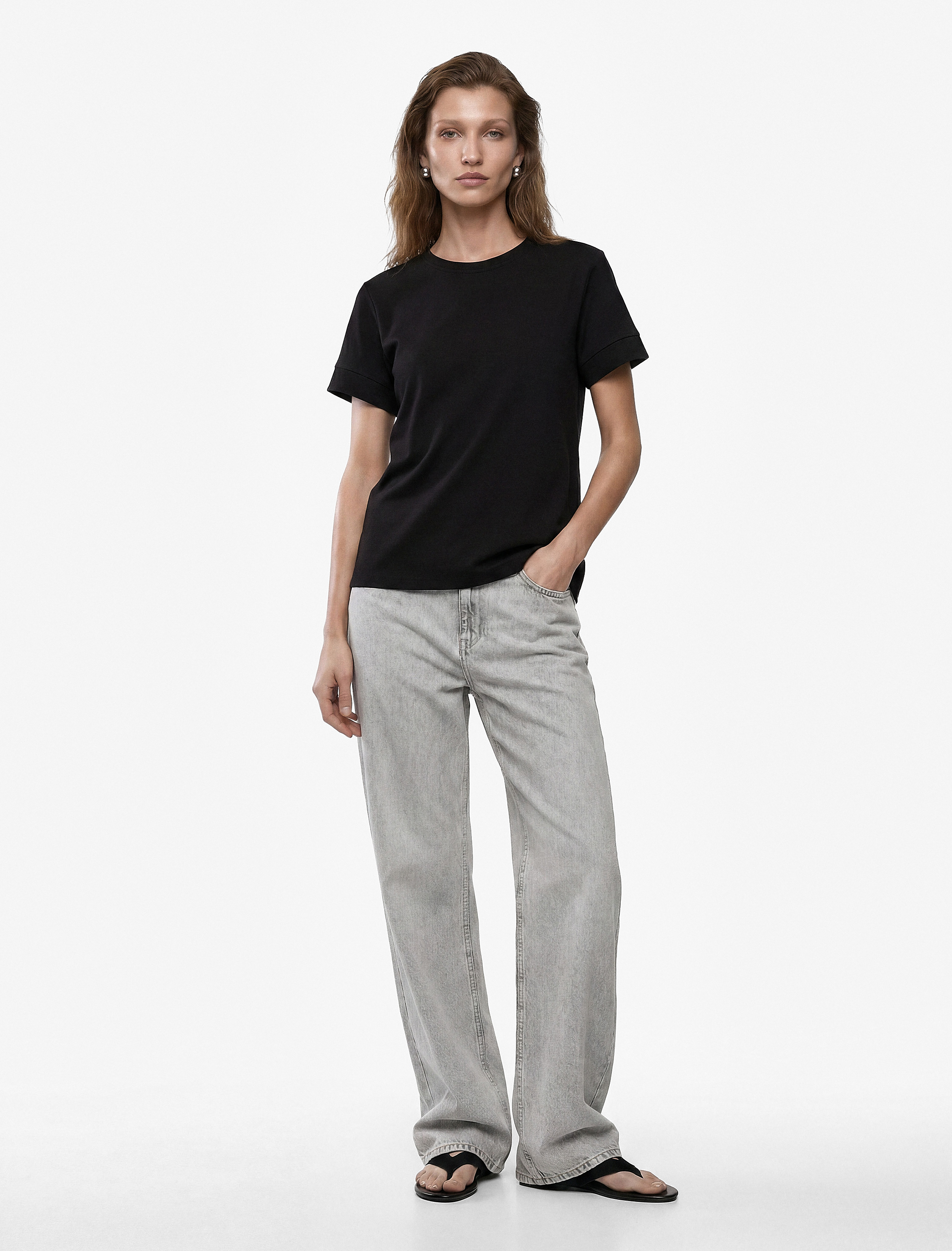   Pamuklu Slim Fit Kısa Kollu Bisiklet Yaka Basic Tişört