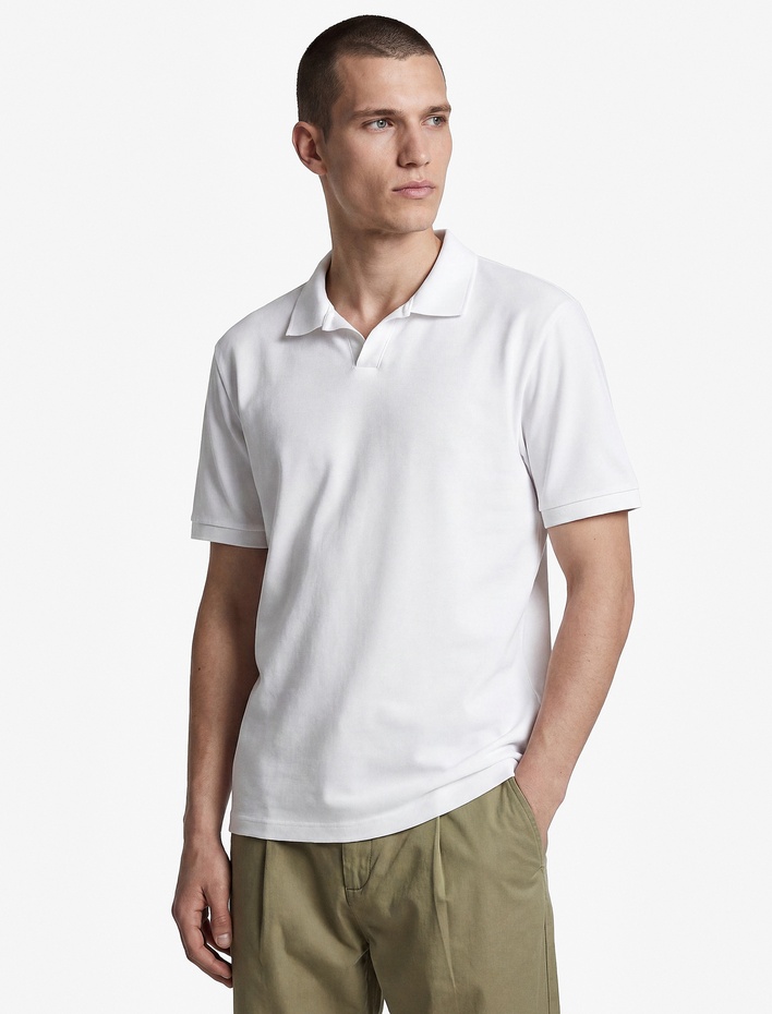  Pamuklu Kısa Kollu Regular Fit Pike Kumaş Polo Yaka Tişört