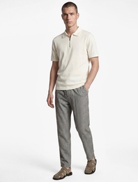 Regular Fit Pamuk Keten Karışımlı Cepli  Beli Bağcıklı Pantolon