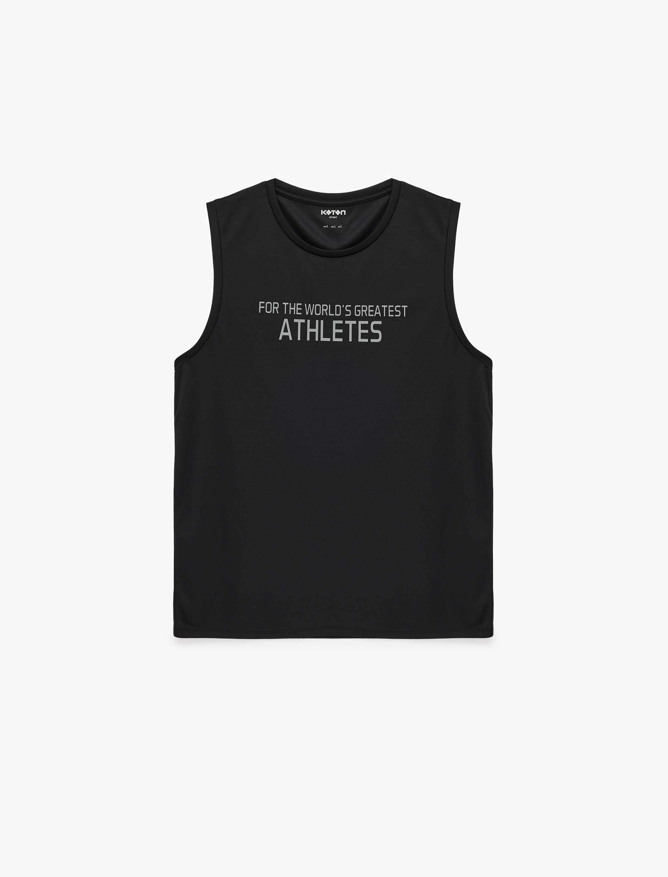   Regular Fit Kolsuz Bisiklet Yaka Baskılı Spor Atlet