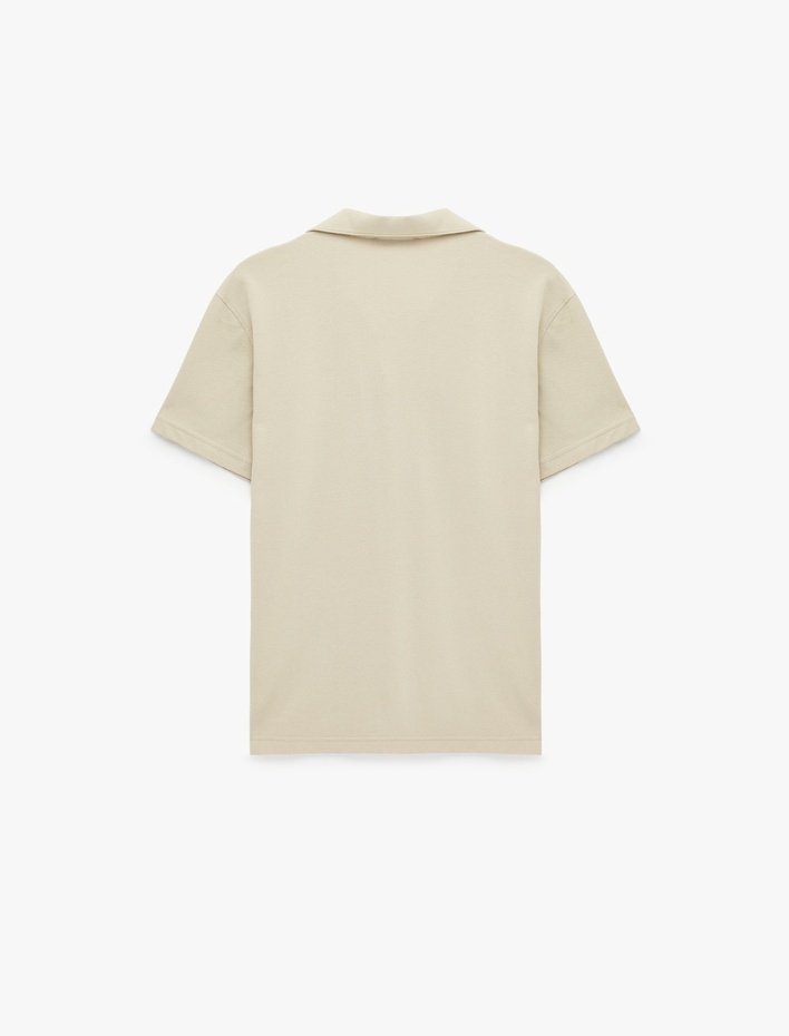  Pamuklu Kısa Kollu Regular Fit Basic Polo Yaka Tişört