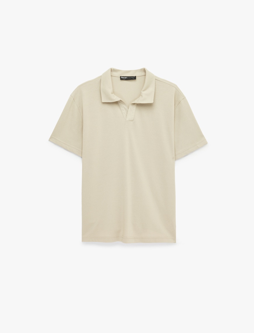Koton Erkek Regular Fit Kısa Kollu Pike Kumaş Pamuklu Polo Yaka Tişört