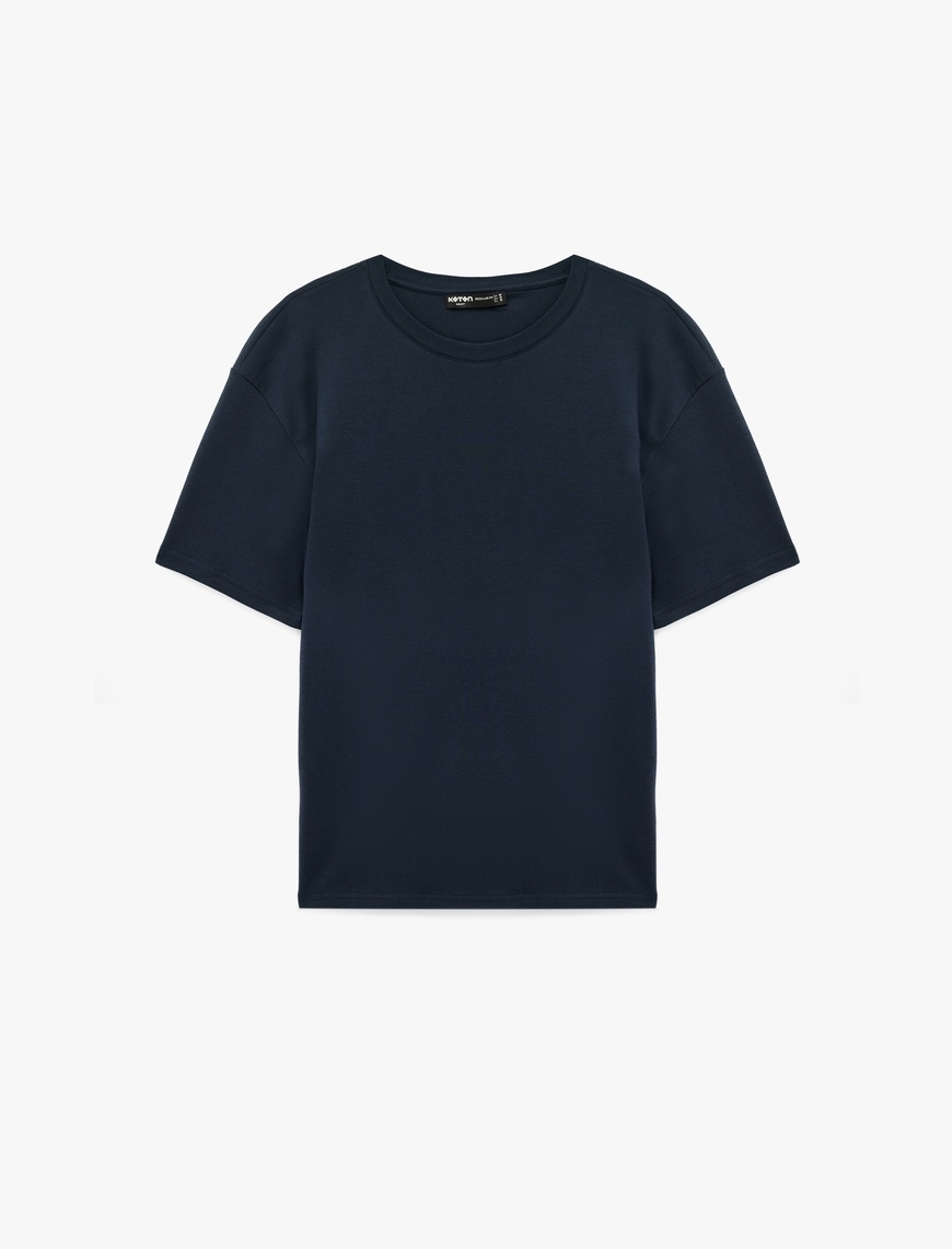 Koton Erkek Pamuklu Bisiklet Yaka Kısa Kollu Basic Oversize Tişört