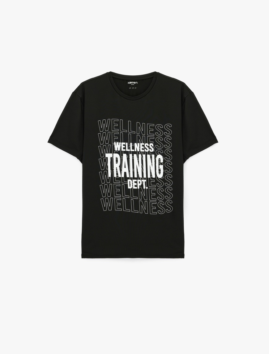Koton Erkek Regular Fit Bisiklet Yaka Kısa Kollu Baskılı Spor Tişört