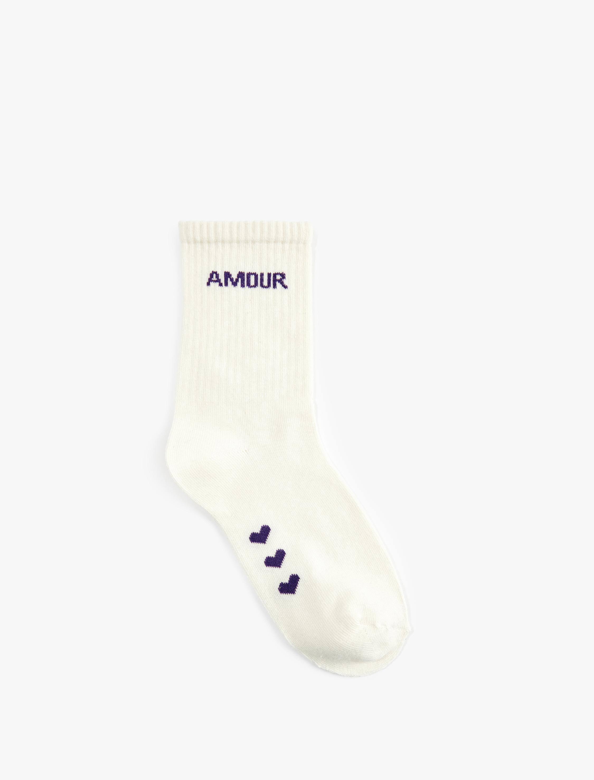  Kadın Kalp Baskılı Soket Tenis Çorabı
