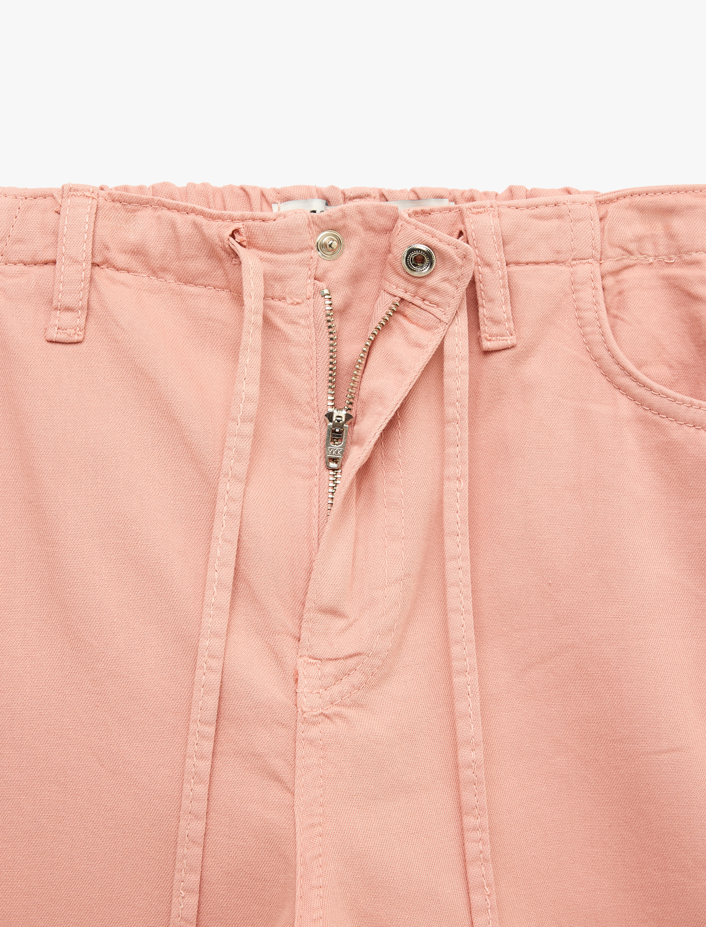   Pamuklu Cep Detaylı Beli Bağcıklı Bol Pantolon - Loose Straight Fit Jean