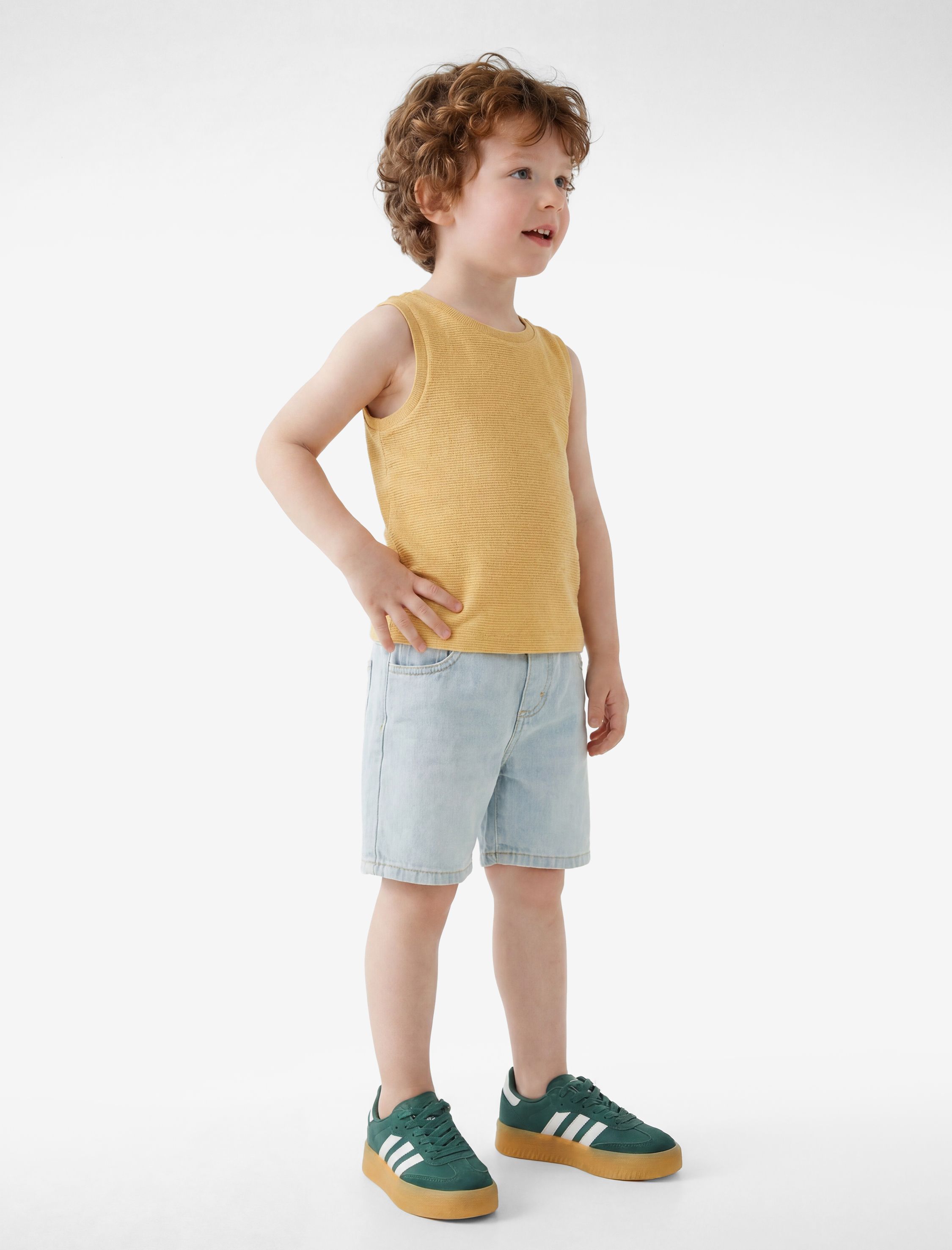  Erkek Bebek Pamuklu Kolsuz Bisiklet Yaka Basic Atlet