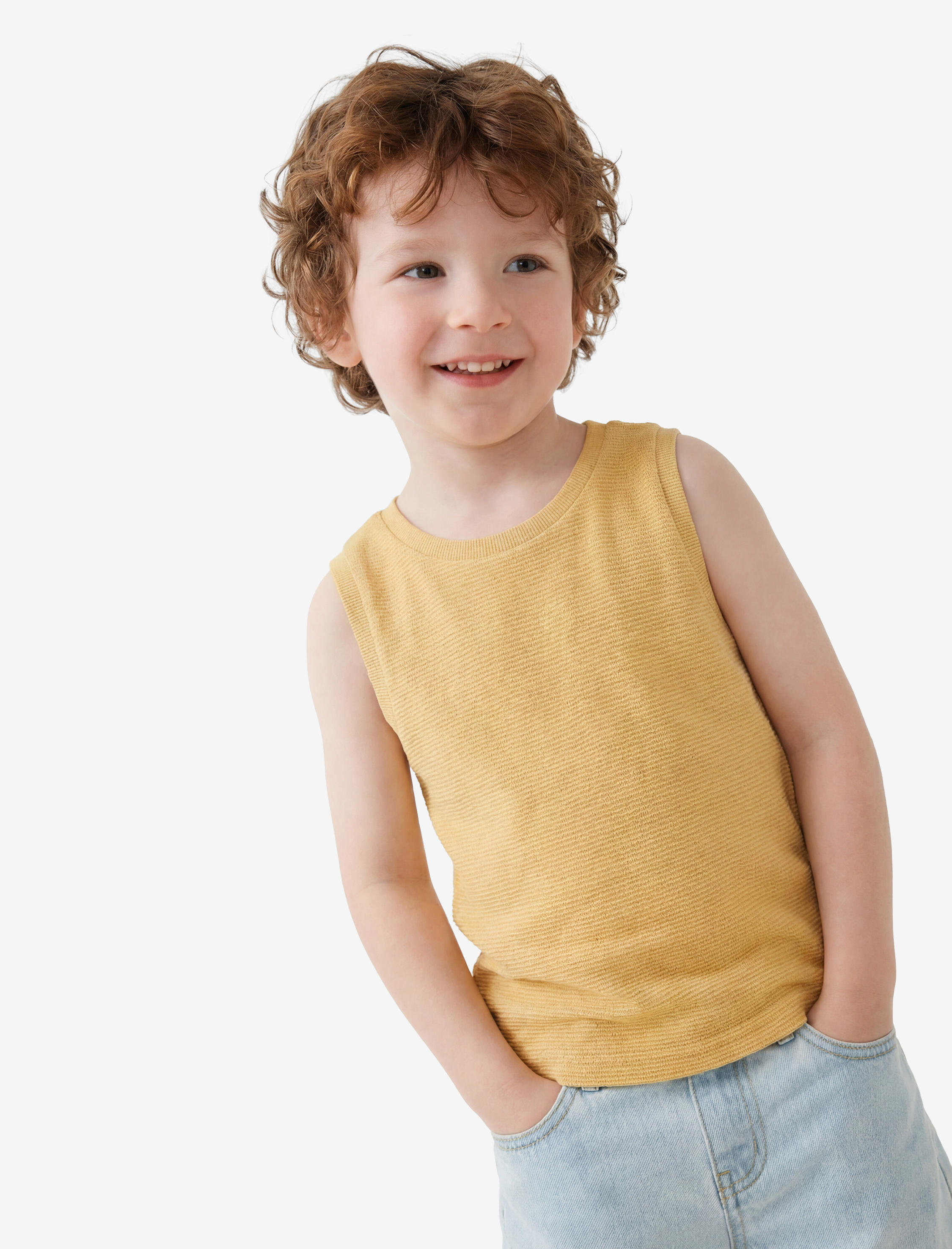  Erkek Bebek Pamuklu Kolsuz Bisiklet Yaka Basic Atlet