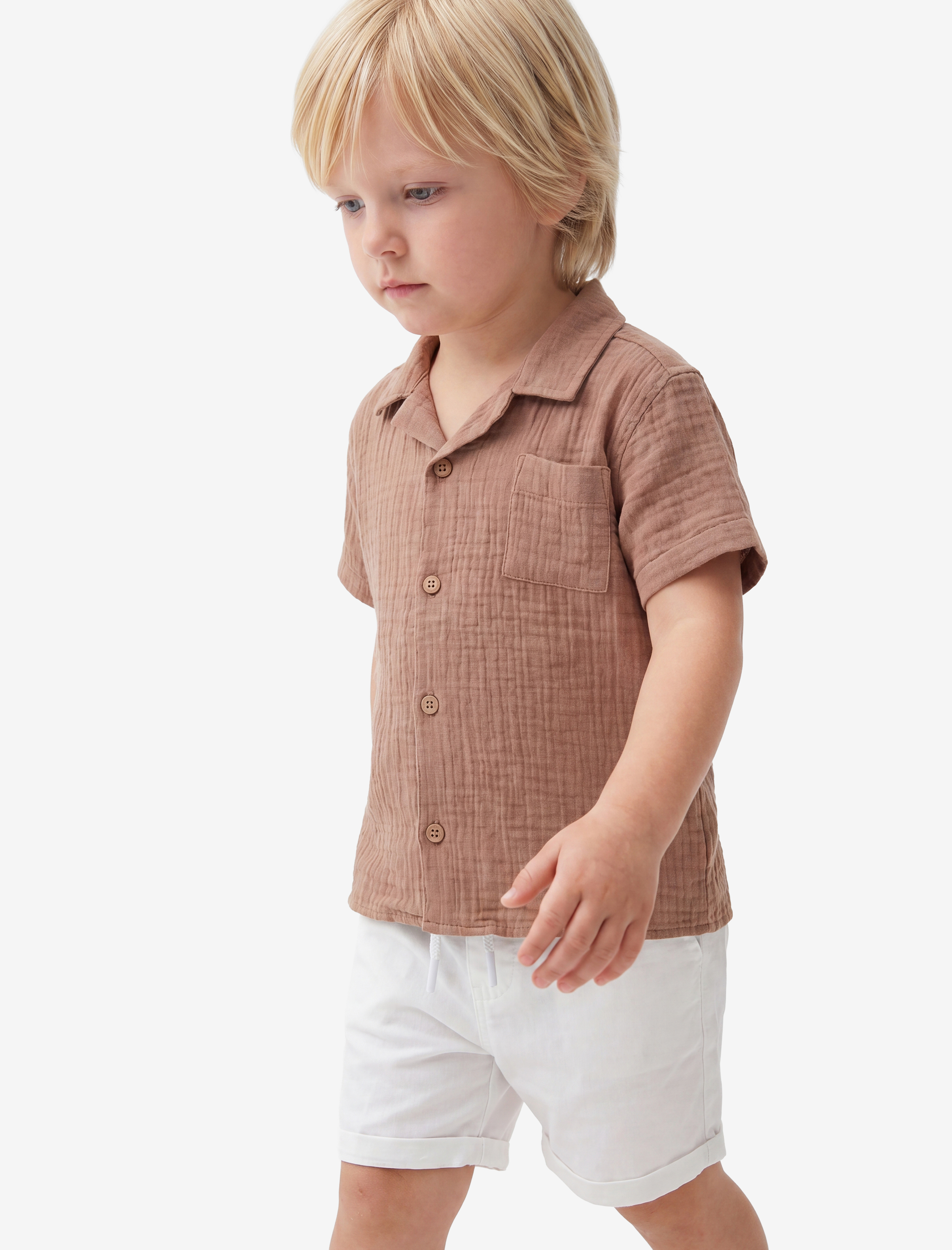  Erkek Bebek Pamuklu Rahat Kesim Beli Bağcıklı Basic Mini Şort