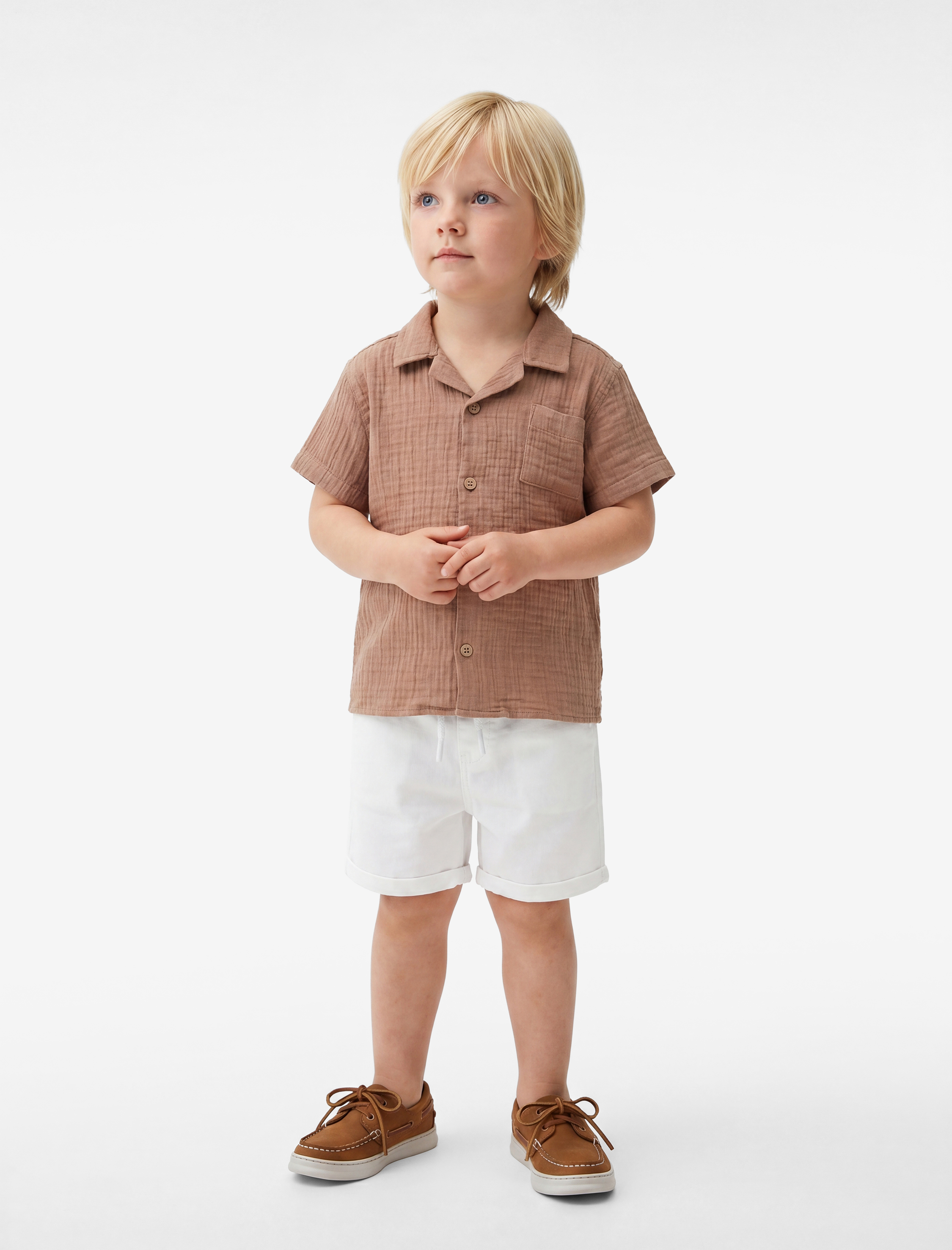  Erkek Bebek Pamuklu Rahat Kesim Beli Bağcıklı Basic Mini Şort