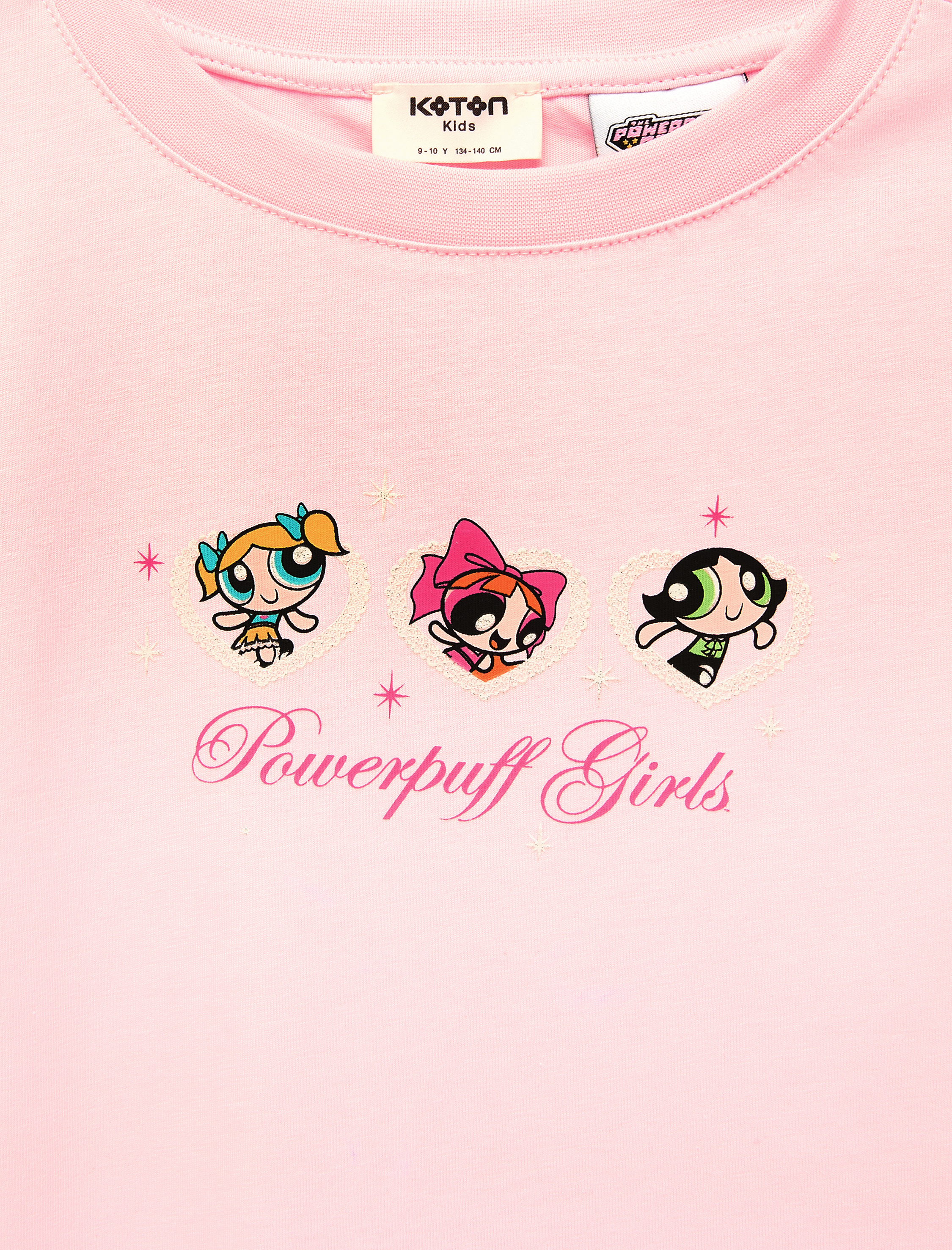 Kız Çocuk Powerpuff Girls Baskılı Pamuklu Kısa Kollu Lisanslı Tişört