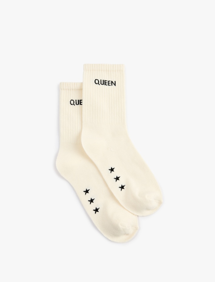Kadın Baskılı Soket Tenis Çorap
