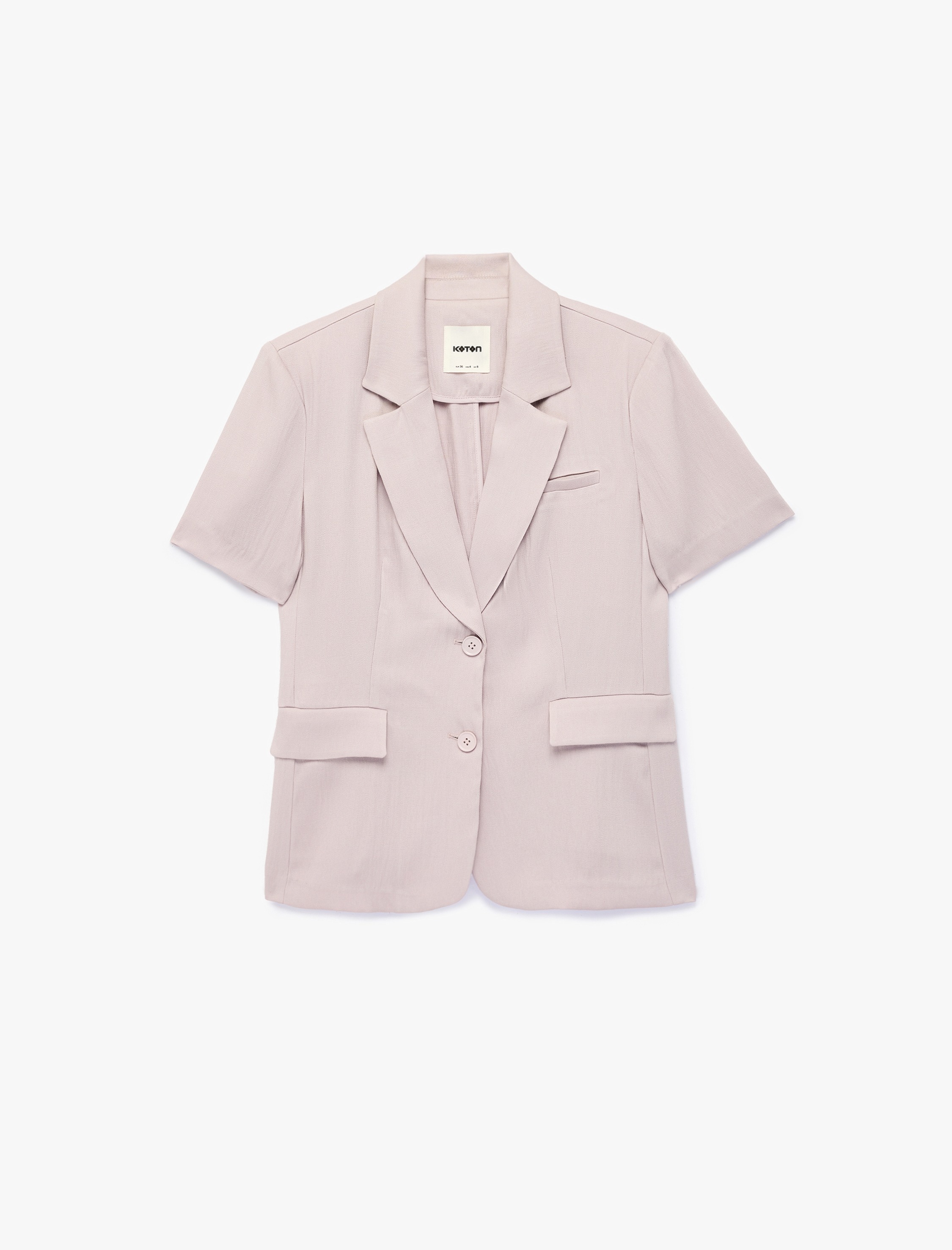   Cepli Kısa Kollu Kruvaze Blazer Ceket