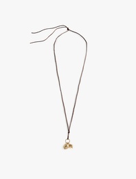 Charm Detaylı Uzun Sallantılı Kolye