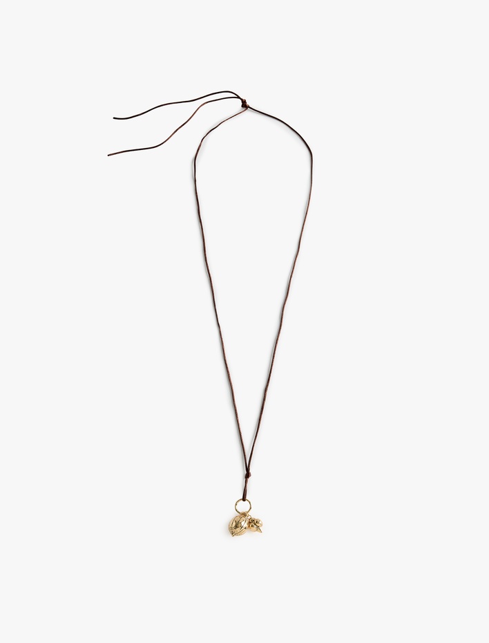 Kadın Charm Detaylı Uzun Sallantılı Kolye