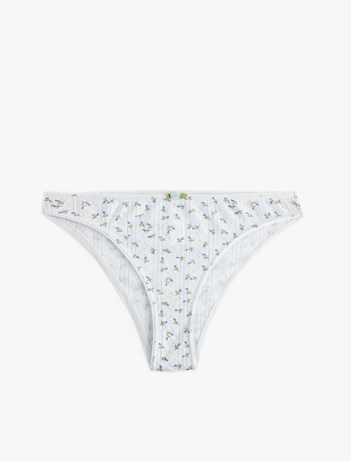 Pamuklu Çiçekli Brazilian Külot