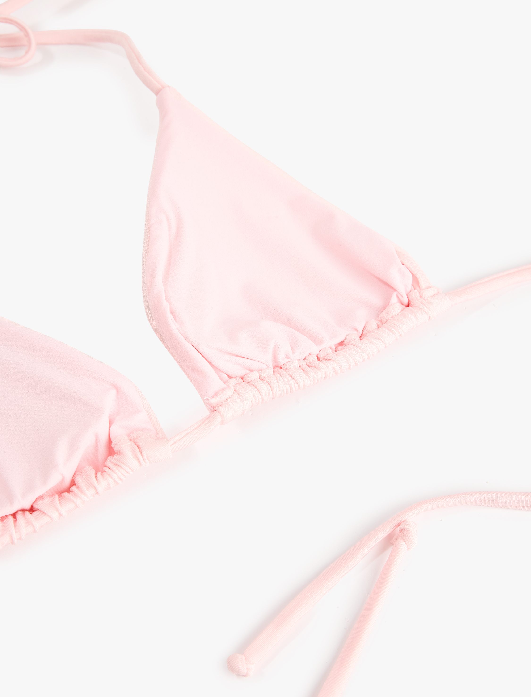   Koton X Sibil Çetinkaya - Boyundan Bağlamalı Taş Detaylı Üçgen Bikini Üstü