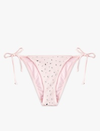 Koton X Sibil Çetinkaya - Yanları İpli Taş Detaylı Bikini Altı