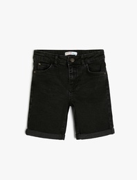 Kot Şort Cepli Pamuklu - Slim Fit