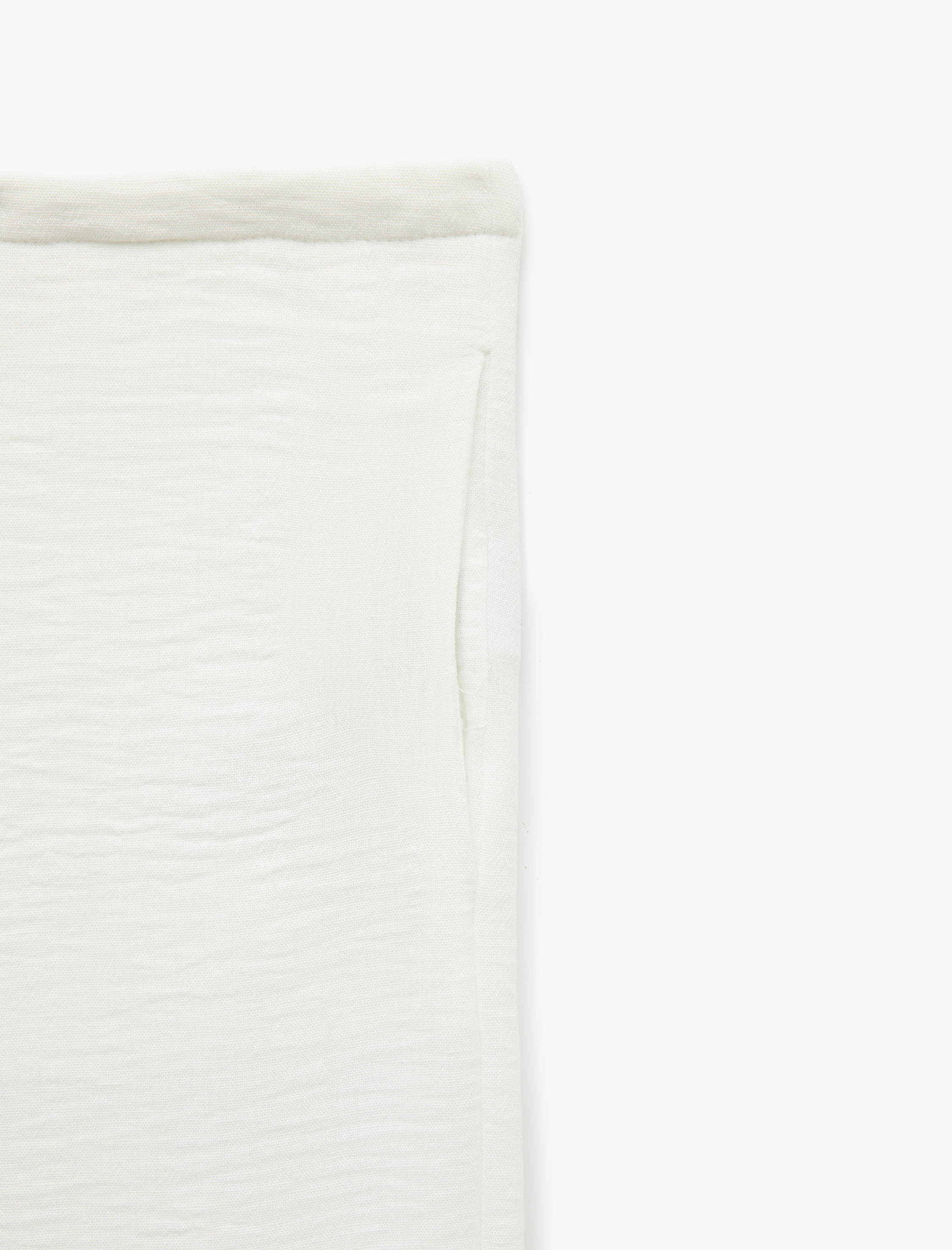   Keten Görünümlü Rahat Kalıp Beli Bağlamalı Bol Paça Plaj Pantolonu