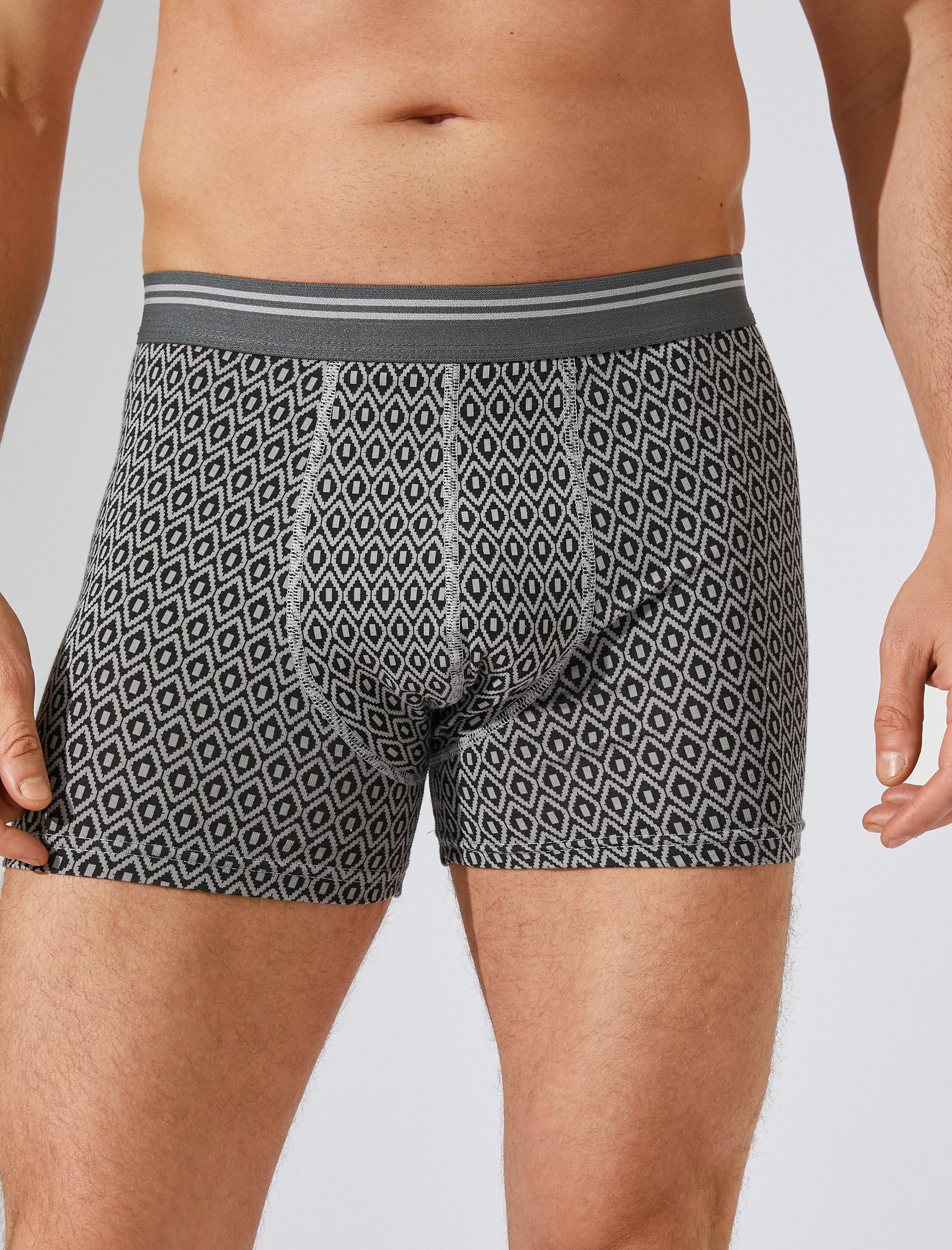   Desenli 3'lü Boxer